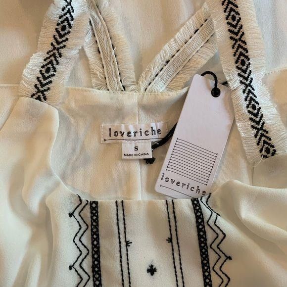 Other Loveriche White Black Embroidered Tunic Dress Size S / US 4 / IT 40 - 8 Thumbnail