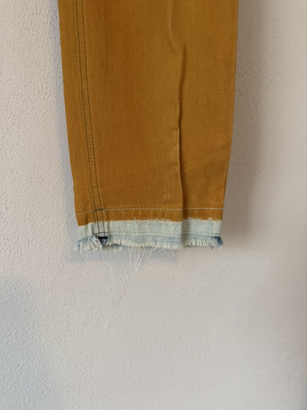 Dolce & Gabbana Distressed Mustard Denim by Dolce & Gabbana – Size 33 Size US 33 - 6 Thumbnail