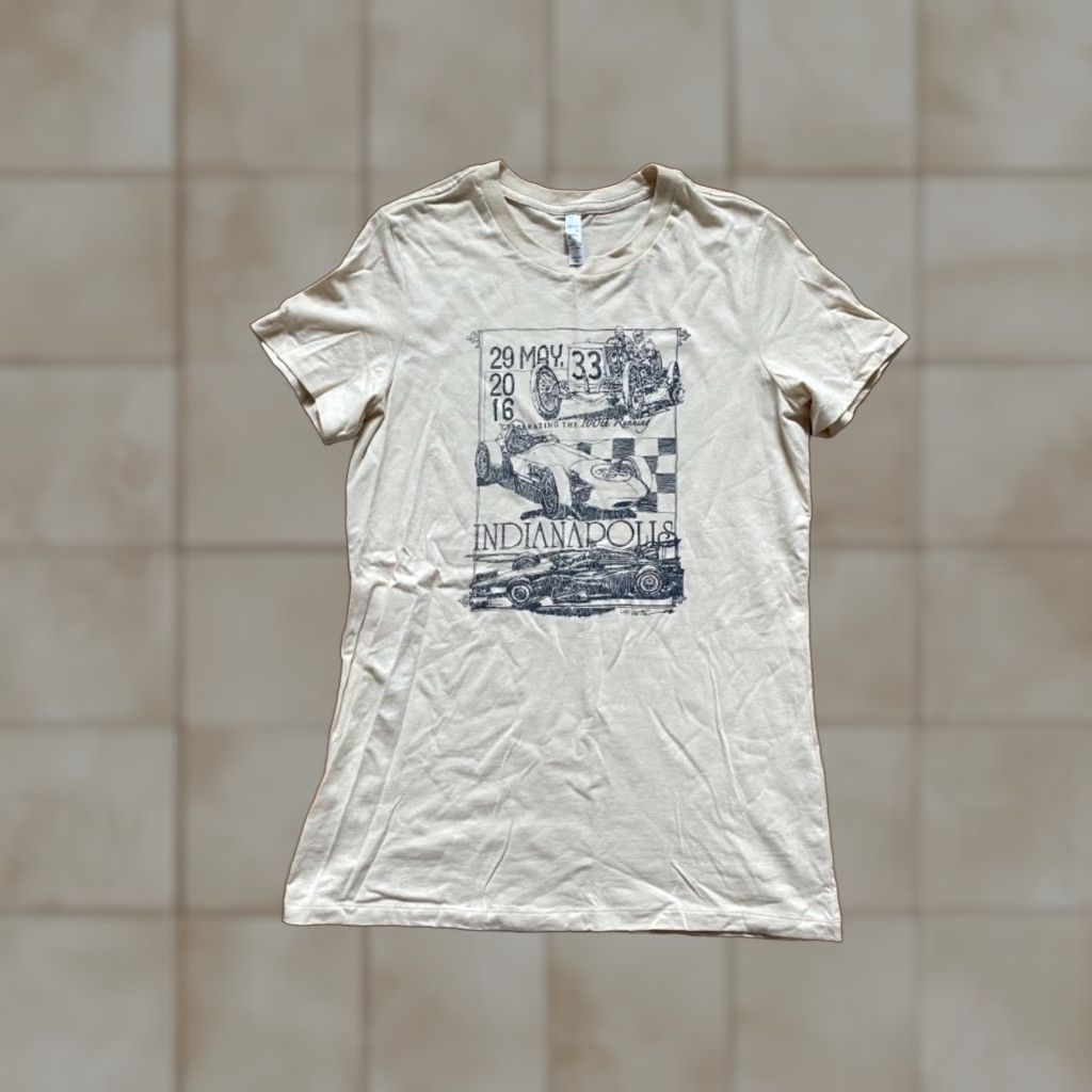 Vintage VINTAGE Indy 100th Running Of The Indy 500 Women’s XXL Shirt Tan Short Sleeve Unisex Adults 2016 Merch Size XXL / US 16-18 / IT 52-54 - 1 Thumbnail