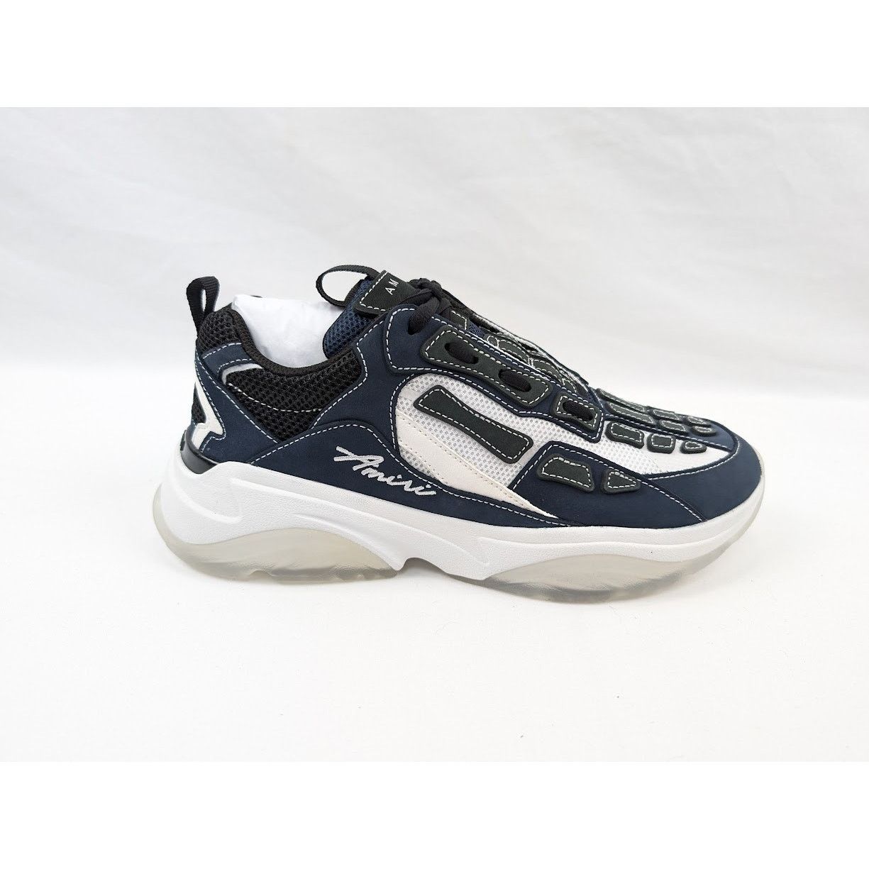 Amiri o1rshd1 Q:3 / Bone Runners Sneakers in Midnight Blue Size US 8 / EU 41 - 1 Thumbnail