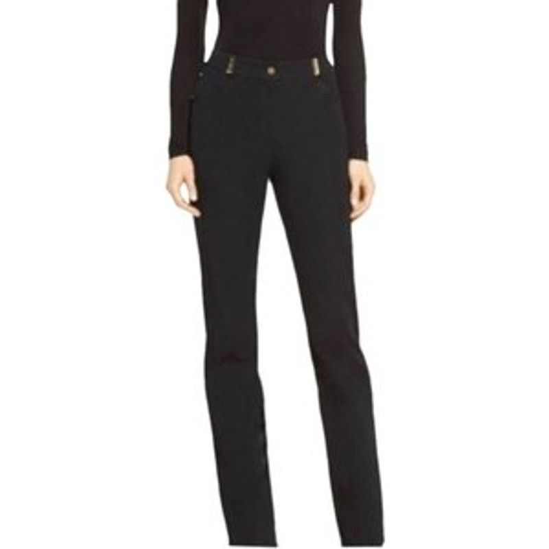 image of St. John Sport By Marie Gray Straight Leg Jeans High Waisted in Brown, Women's (Size 26)