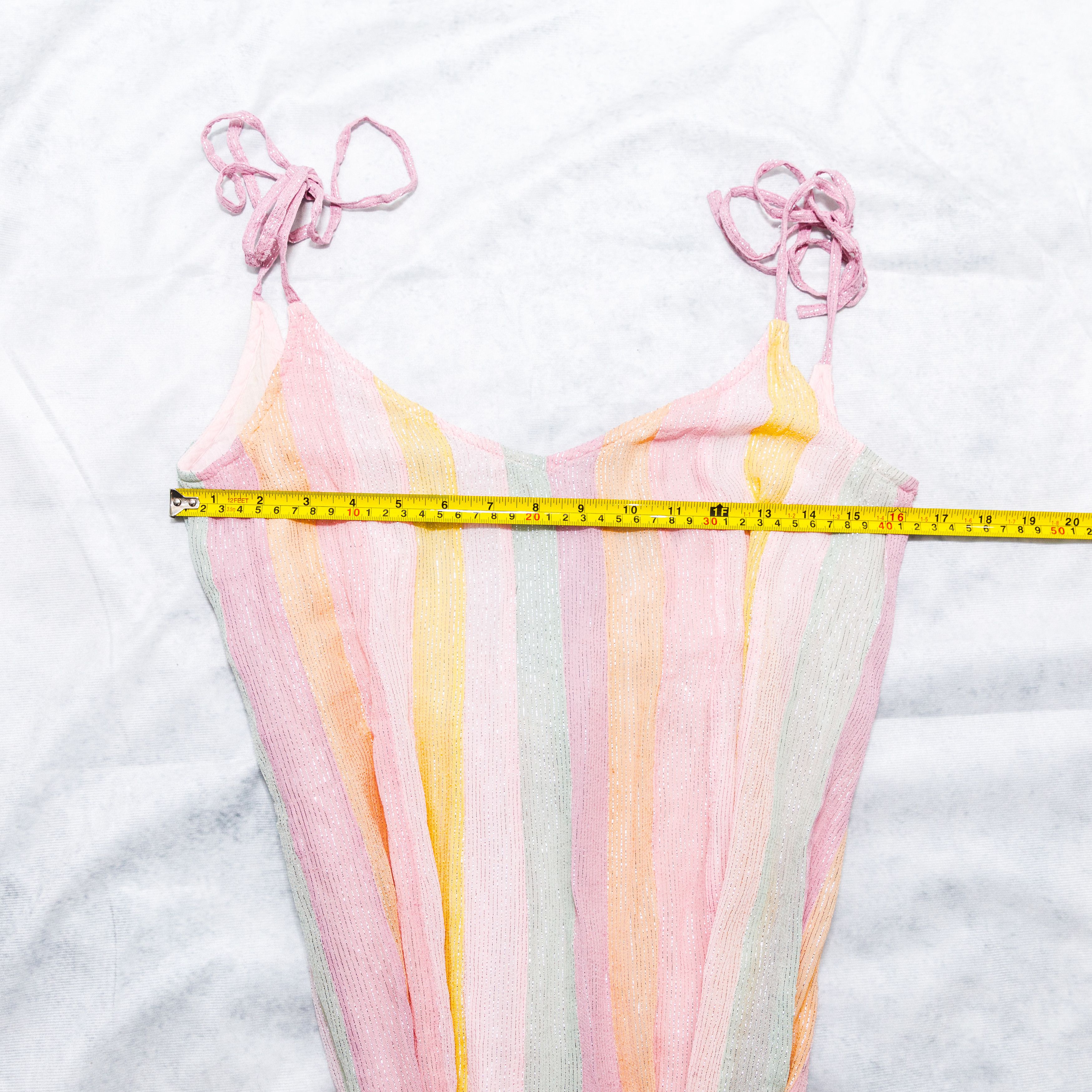 Other Sundress Cary Marbella Rainbow Pastel Dress Long XS/S Size S / US 4 / IT 40 - 6 Thumbnail
