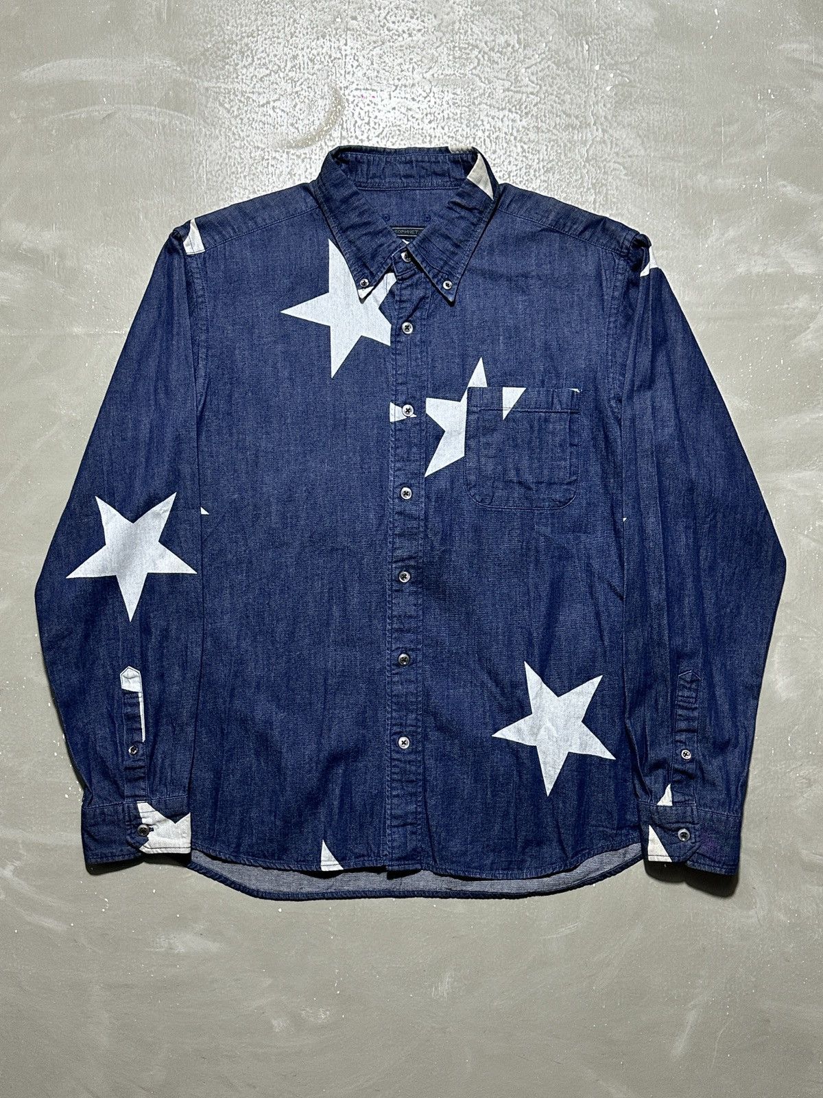 Sophnet. Sophnet. Star Denim Button Down Shirt Size US M / EU 48-50 / 2 - 1 Thumbnail