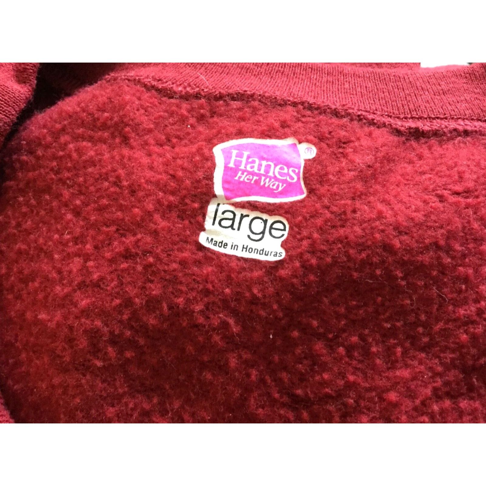 Hanes VINTAGE Hanes Sweatshirt Red Crew Neck Long Sleeve Embroidery Logo Women Large Size L / US 10 / IT 46 - 4 Thumbnail