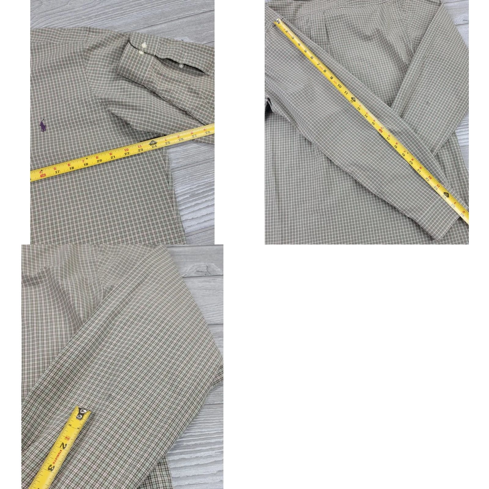 Polo Ralph Lauren Polo Ralph Lauren Button-Up Shirt Mens L Olive Green Plaid Button-Front Classic Knit Cotton Multicolor 90s Theme Size US L / EU 52-54 / 3 - 8 Thumbnail