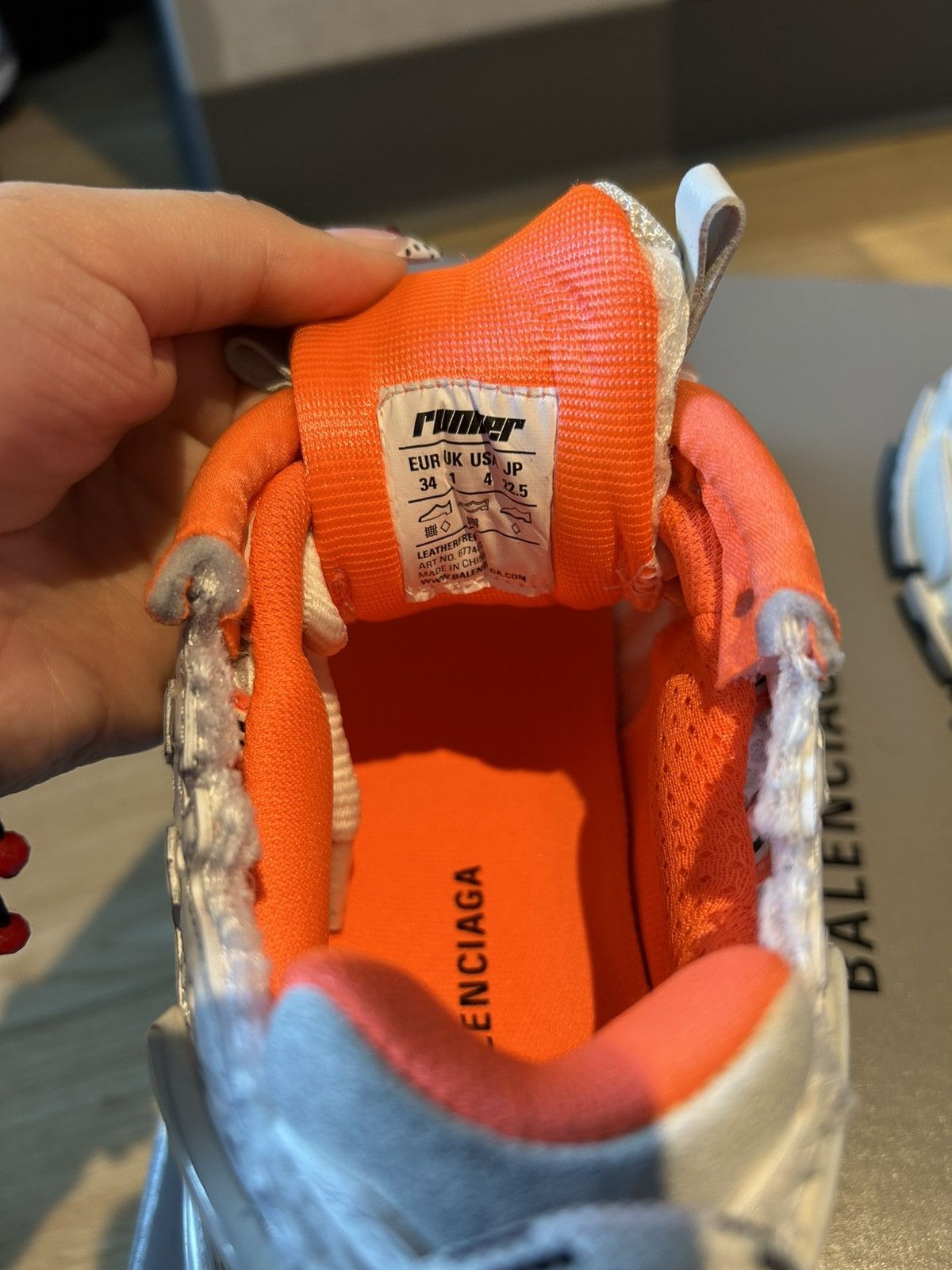 Balenciaga Balenciaga Track Runner Fluo Orange Low Top Sneaker Size US 4 / IT 34 - 5 Thumbnail