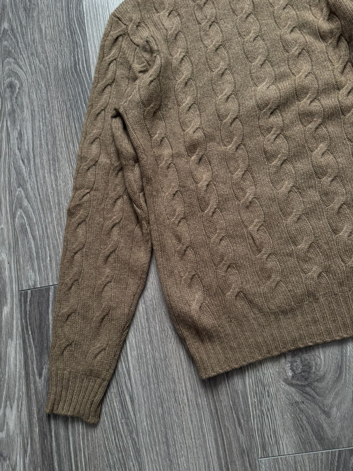 Ralph Lauren Purple Label Ralph Lauren Cable-knit Beige Cashmere Sweater M Size M / US 6-8 / IT 42-44 - 13 Thumbnail