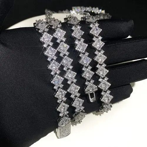 Other 50cm Length Silver Tennis Chain Necklace Size ONE SIZE - 2 Thumbnail