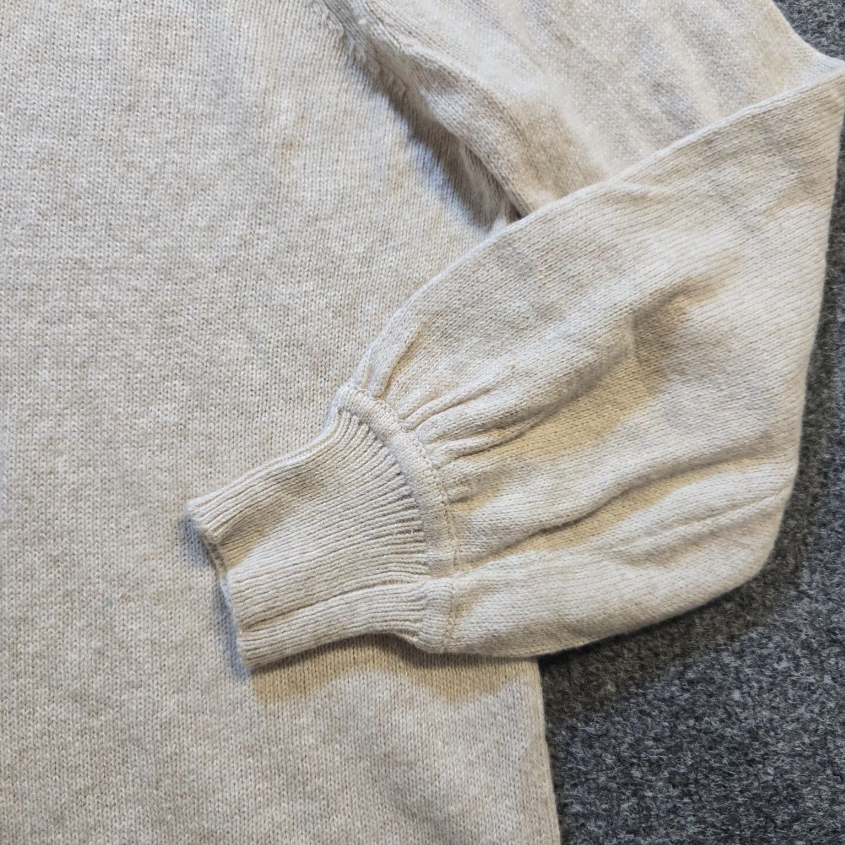 Loft LOFT Sweater Womens Large Beige Floral Embro embroidered Cottage Casual Pullover Knit Lightweight Round Neck Long Sleeve Size L / US 10 / IT 46 - 3 Thumbnail