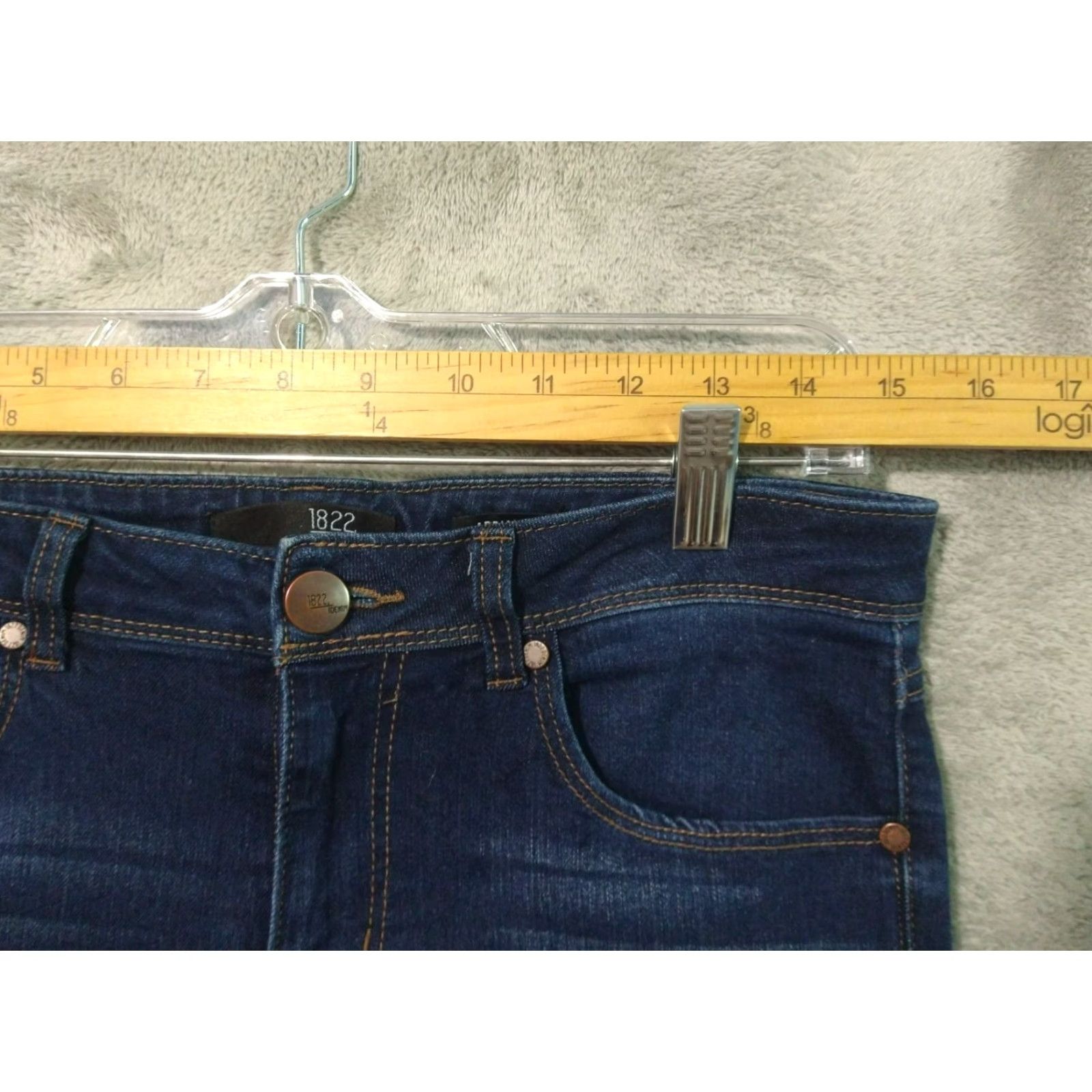 Denime 1822 Jeans Womens 6 Blue Denim Adrianna Mid Rise Ankle Stretch 5-Pocket Blue Size 28" / US 6 / IT 42 - 3 Thumbnail