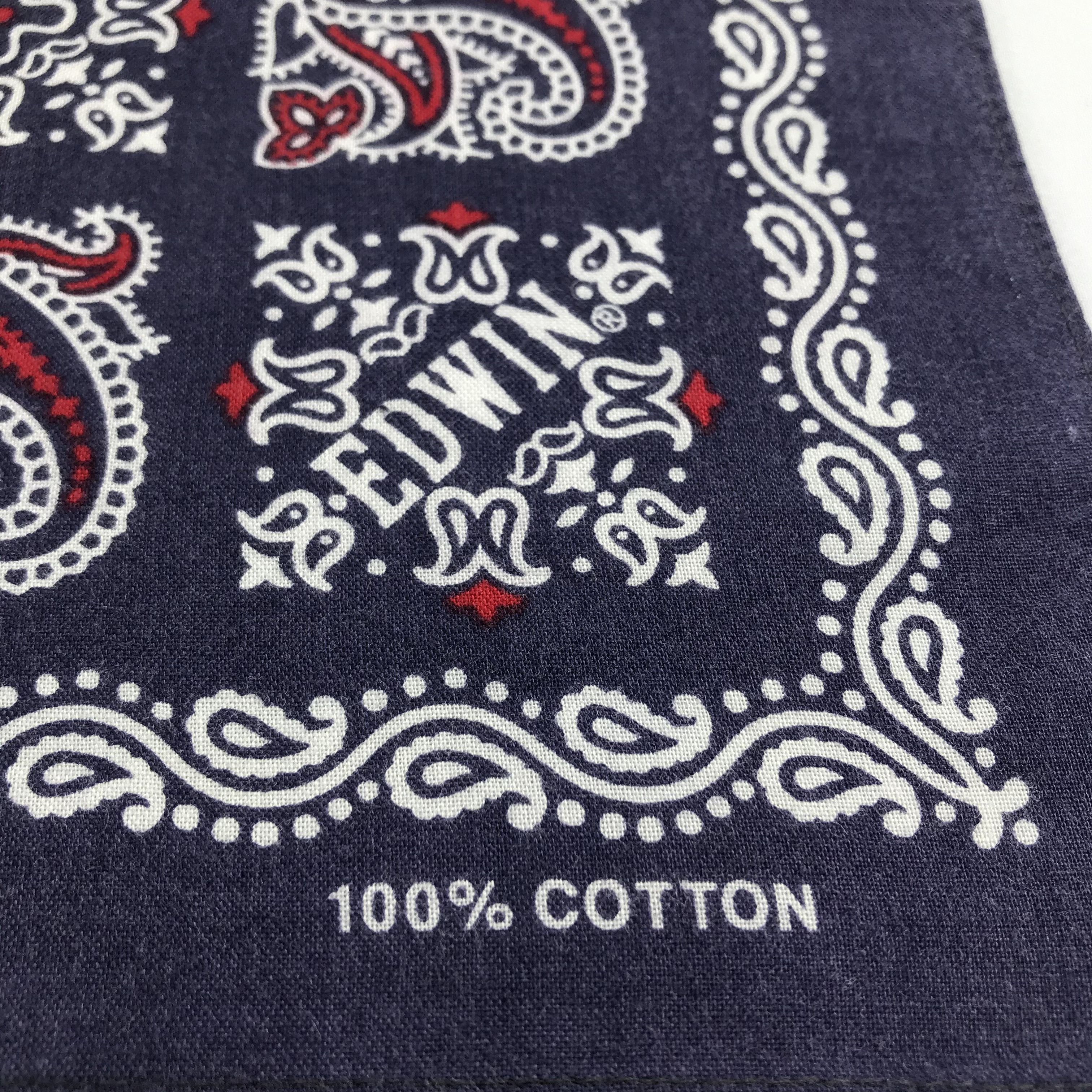 Edwin Edwin Paisley Handkerchief Neckerchief Bandana H1251 Size ONE SIZE - 3 Thumbnail