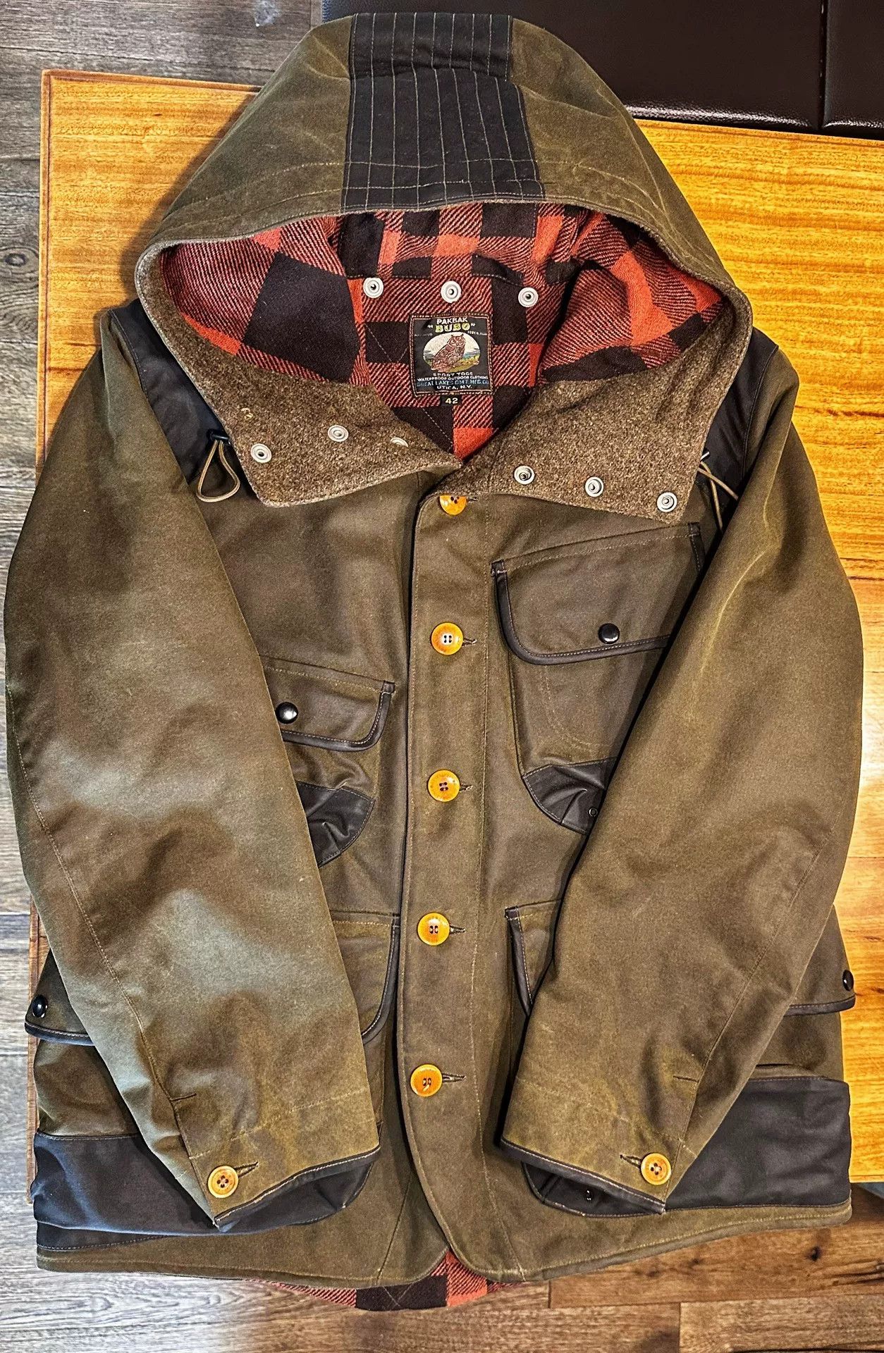 Freewheelers vintage redwood waxed outdoor jacket size 42 Size US L / EU 52-54 / 3 - 1 Thumbnail