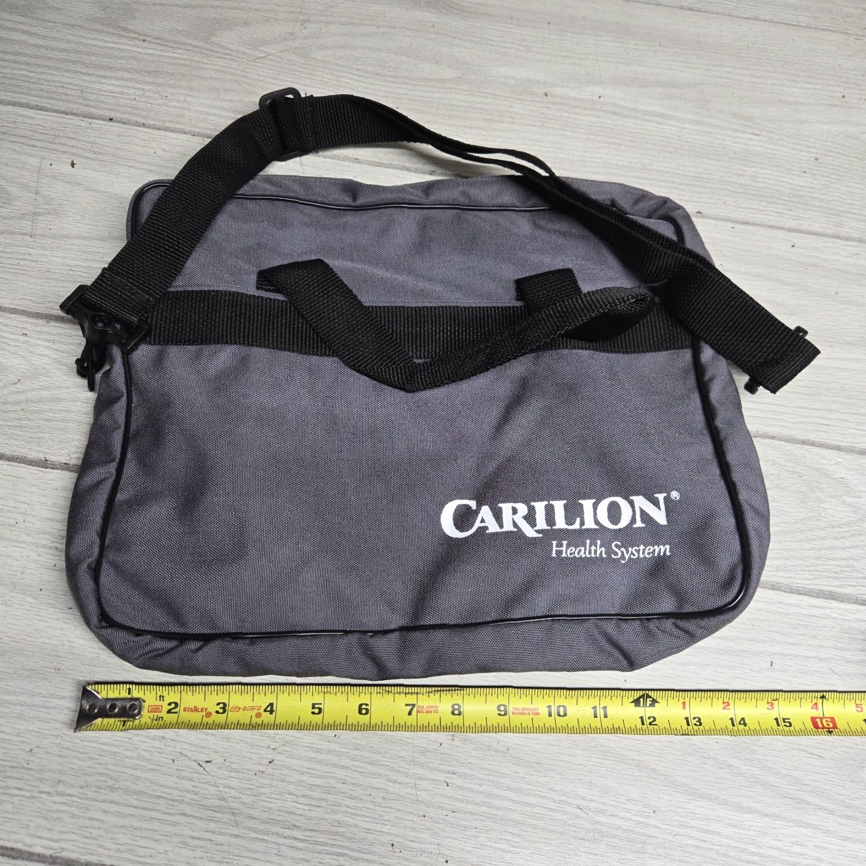 Vintage VINTAGE Carilion Health System Hospital Medical Tote Bag Unisex Adults Gray Canvas Shoulder Bag Size ONE SIZE - 6 Thumbnail