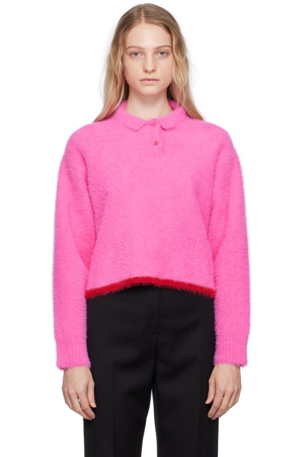 Jacquemus Jacquemus Pink Le Papier 'Le Polo Neve' Polo Size S / US 4 / IT 40 - 5 Thumbnail