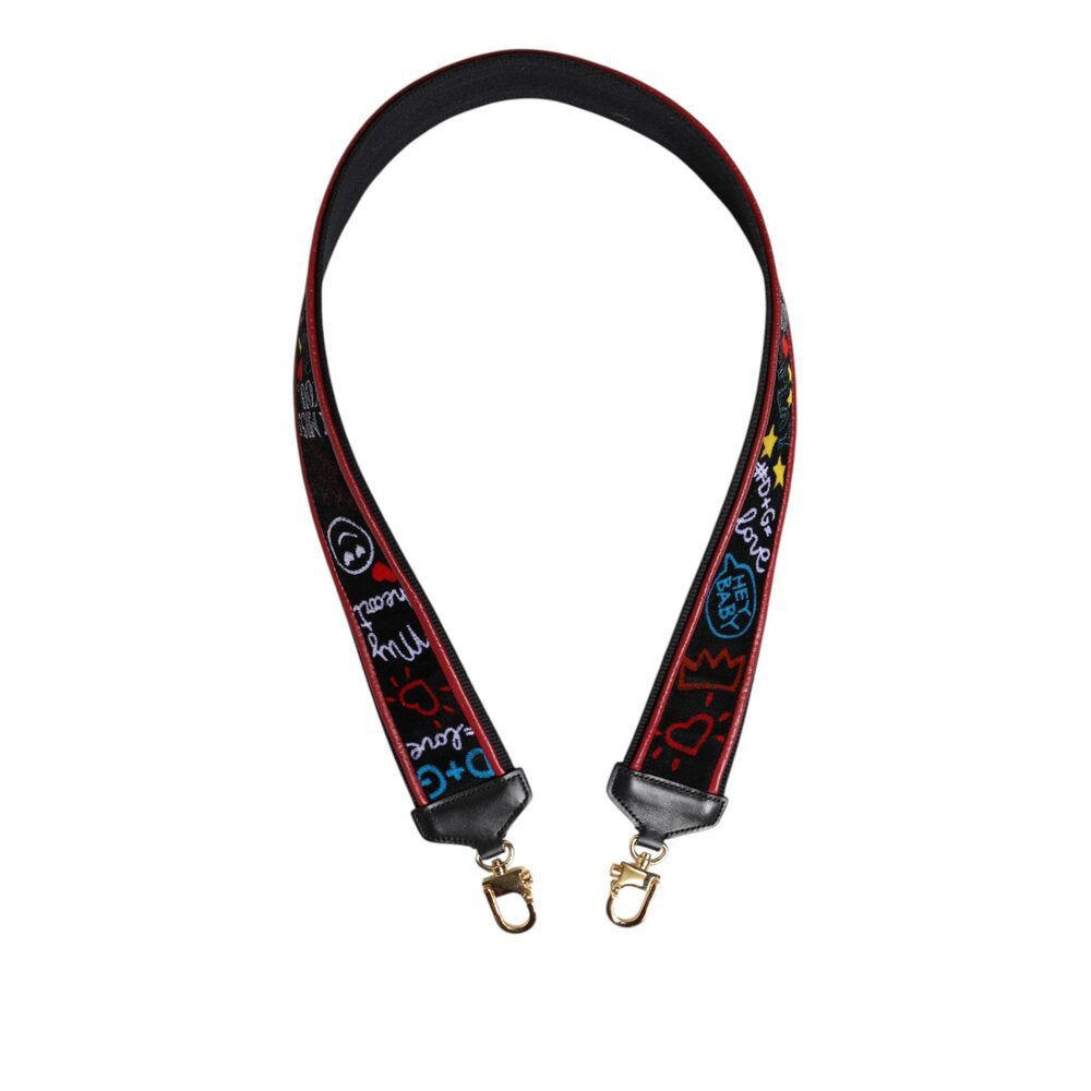 Dolce & Gabbana Dolce & Gabbana Black Cotton Printed Women Bag Accessory Sho Size ONE SIZE - 6 Thumbnail