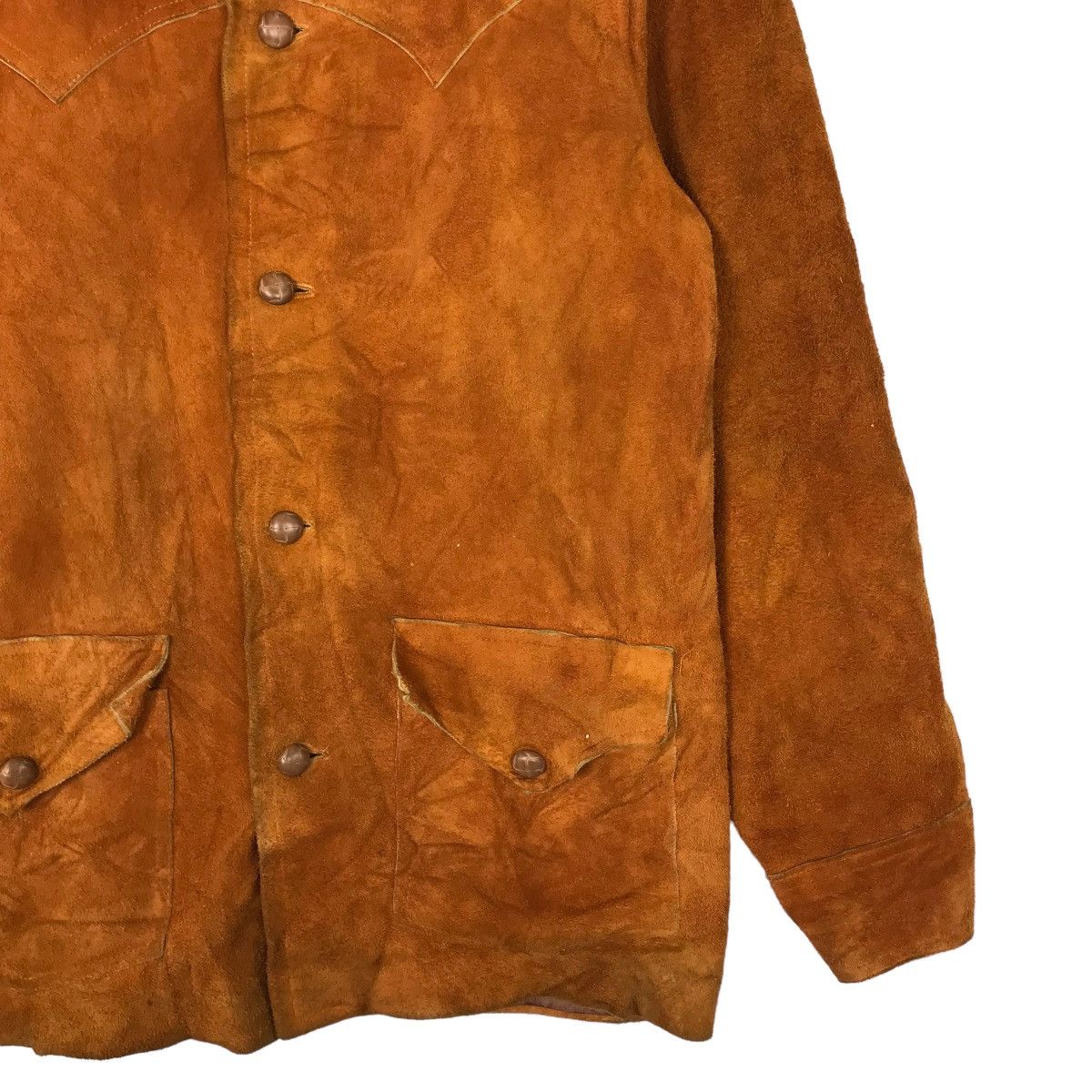Japanese Brand 💥 1950s VINTAGE SUEDE LEATHER WESTERN JACKET Size US M / EU 48-50 / 2 - 4 Thumbnail