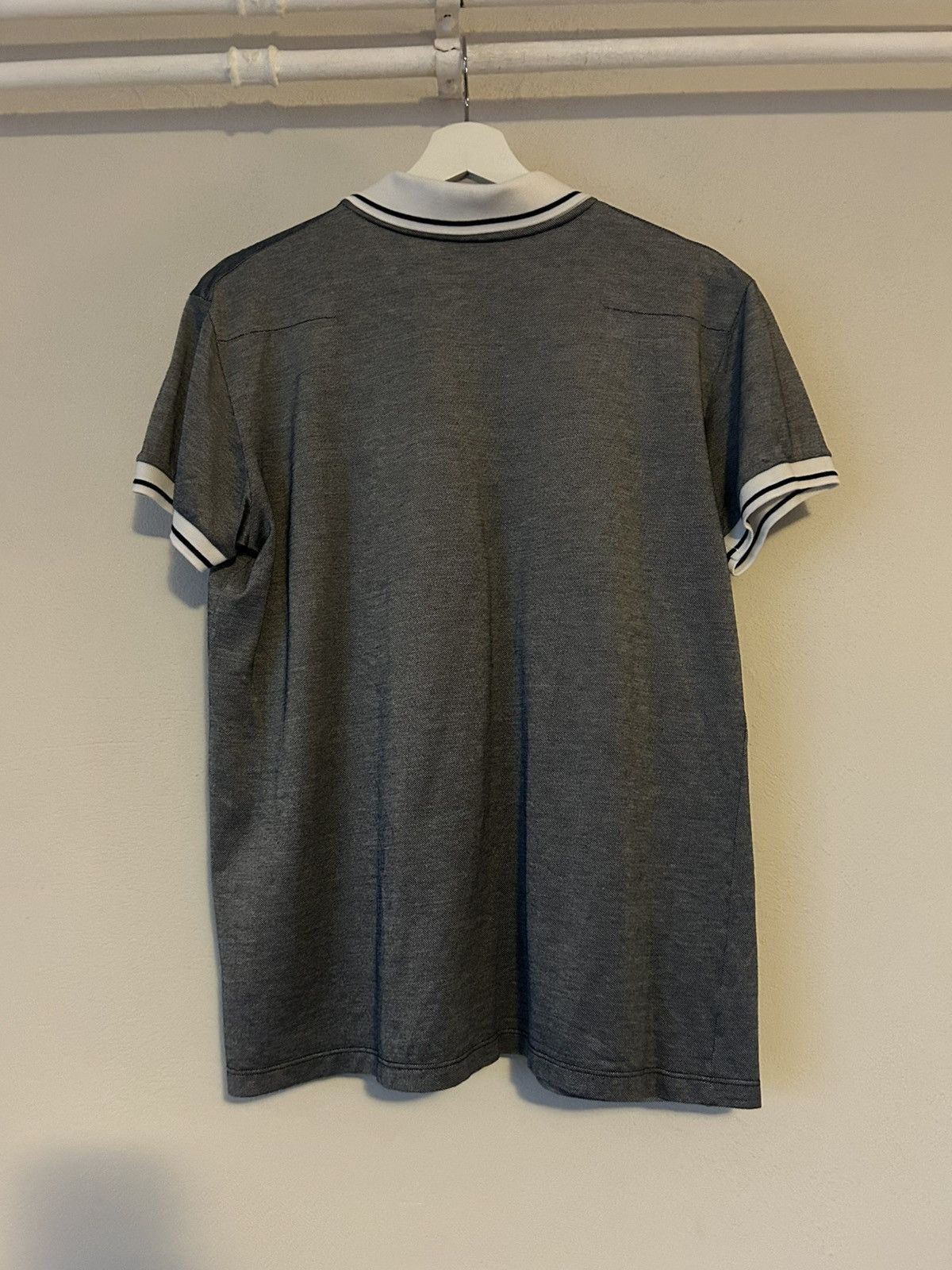 Dior Dior Silver Gray Polo Shirt with White Trim - Size L Size US L / EU 52-54 / 3 - 7 Thumbnail