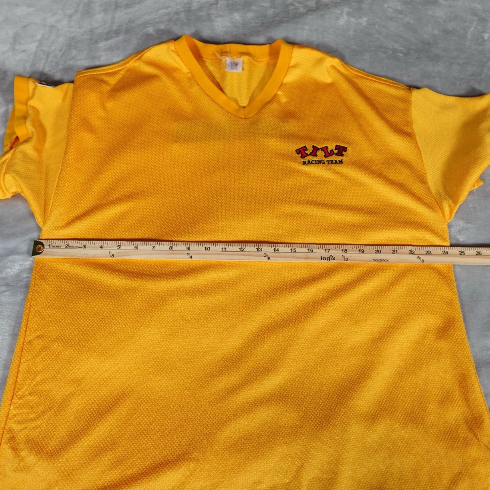 Russell Athletic VINTAGE Russell Athletic Tilt Racing Team Jersey Shirt Mens 2XL Slim Fit Gold 90s Racing Mens Size US XXL / EU 58 / 5 - 7 Thumbnail