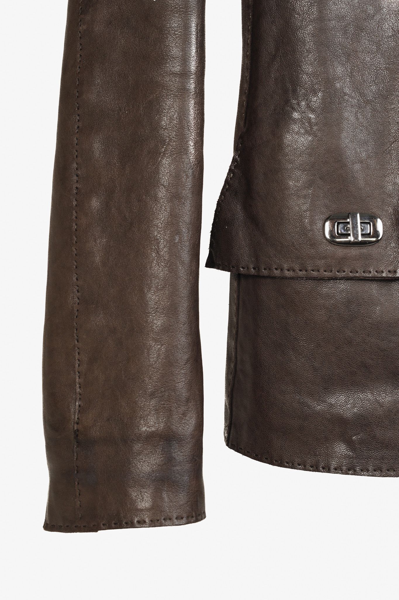 Jean Paul Gaultier Jean Paul Gaultier Vintage Turnlock Detail Leather Jacket Size L / US 10 / IT 46 - 6 Thumbnail