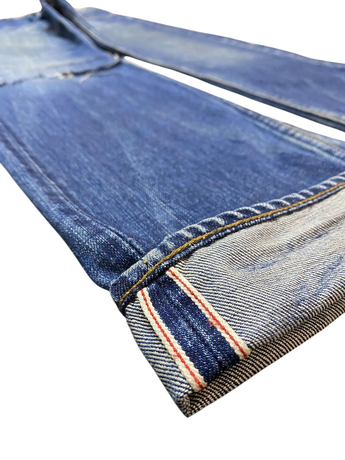 Xlarge Vintage X Large Selvedge Distressed Whisker Loose Jeans Size US 32 / EU 48 - 14 Thumbnail