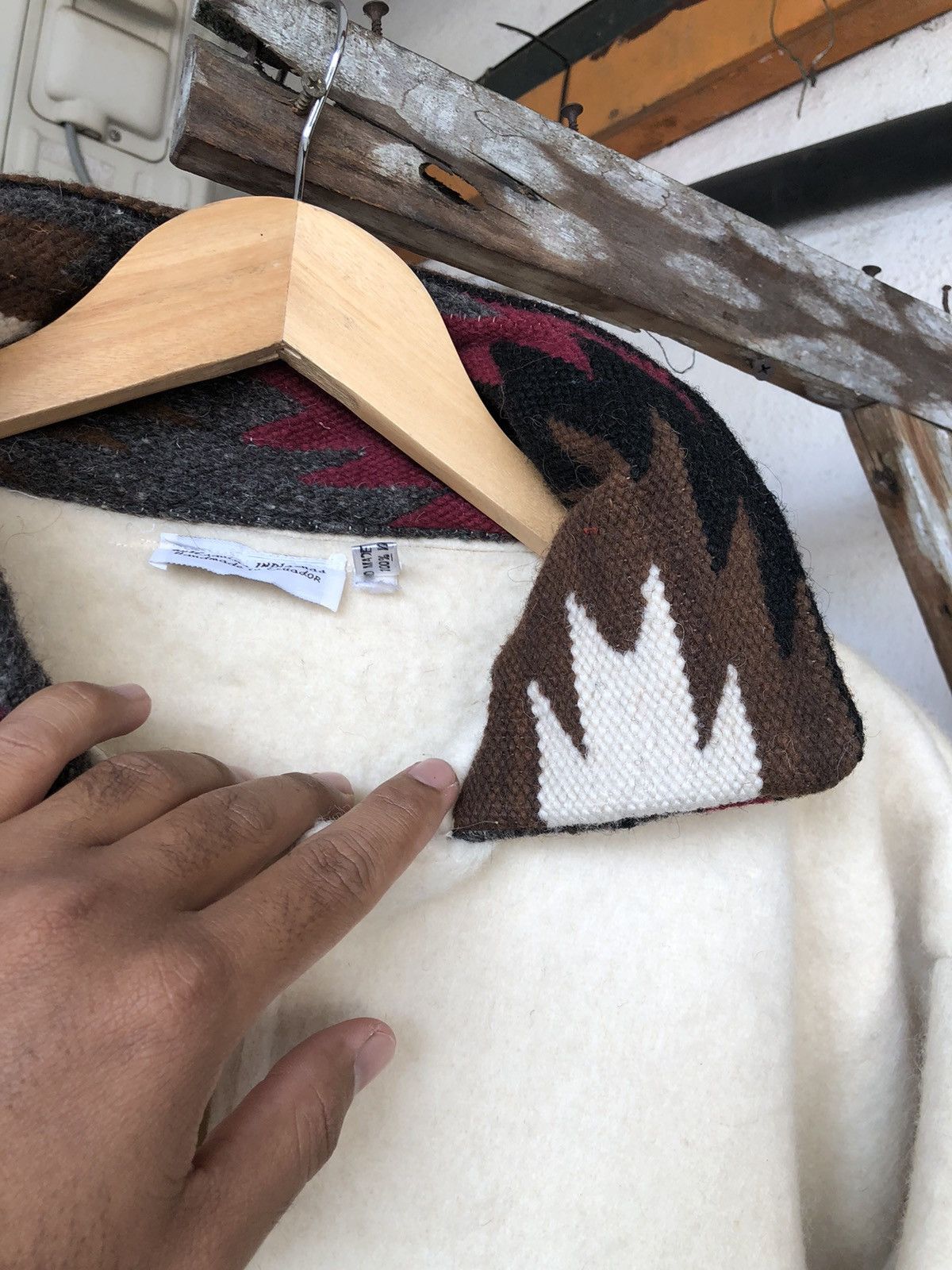 Native Rare🔥Vtg Artesanias Indigenas Hand Made Chimayo Wool Jacket Size US L / EU 52-54 / 3 - 8 Thumbnail