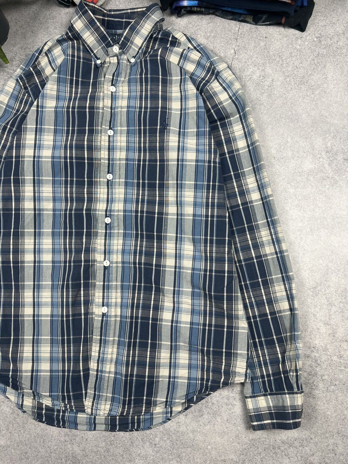 Ralph Lauren Vintage Ralph Lauren Striped Button Up Distressed Y2K Shirt Size US M / EU 48-50 / 2 - 3 Thumbnail