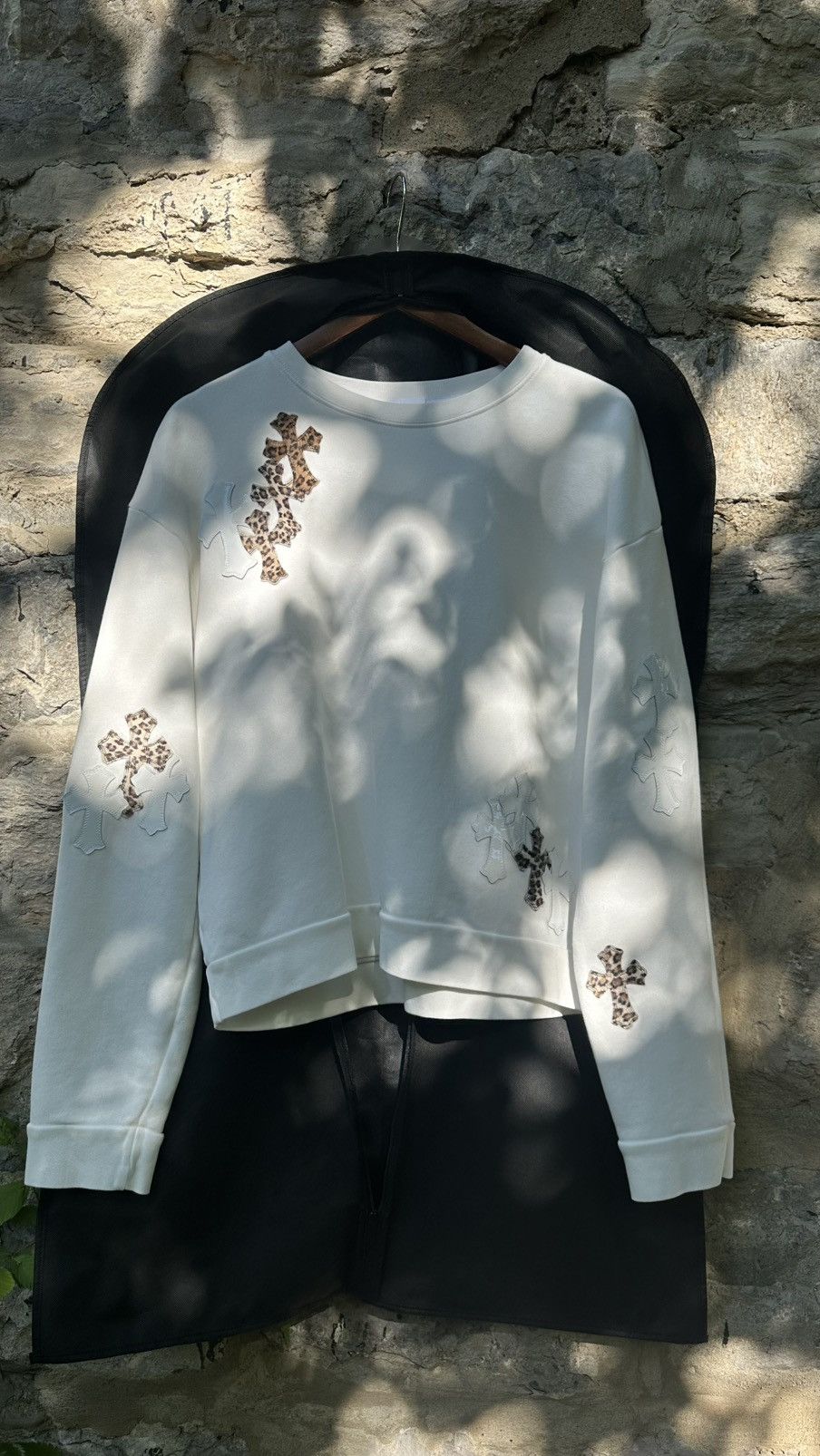 Chrome Hearts Chrome Hearts White & Leopard Cross Patch Sweatshirt Size US L / EU 52-54 / 3 - 1 Thumbnail
