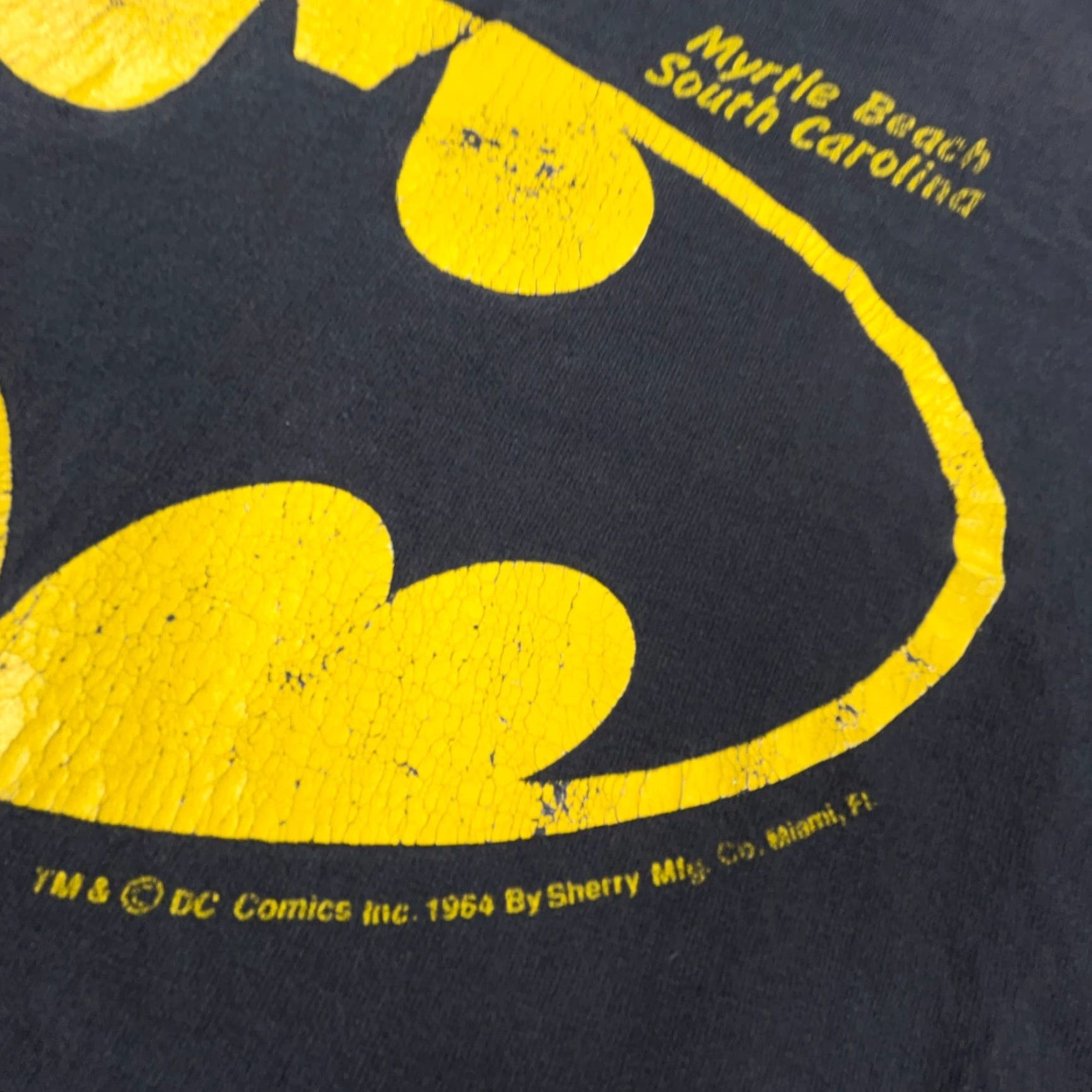 Vintage VINTAGE Batman Shirt Men L Black 80s 90s Tee Single Stitch Faded Bat Signal Size US L / EU 52-54 / 3 - 3 Thumbnail