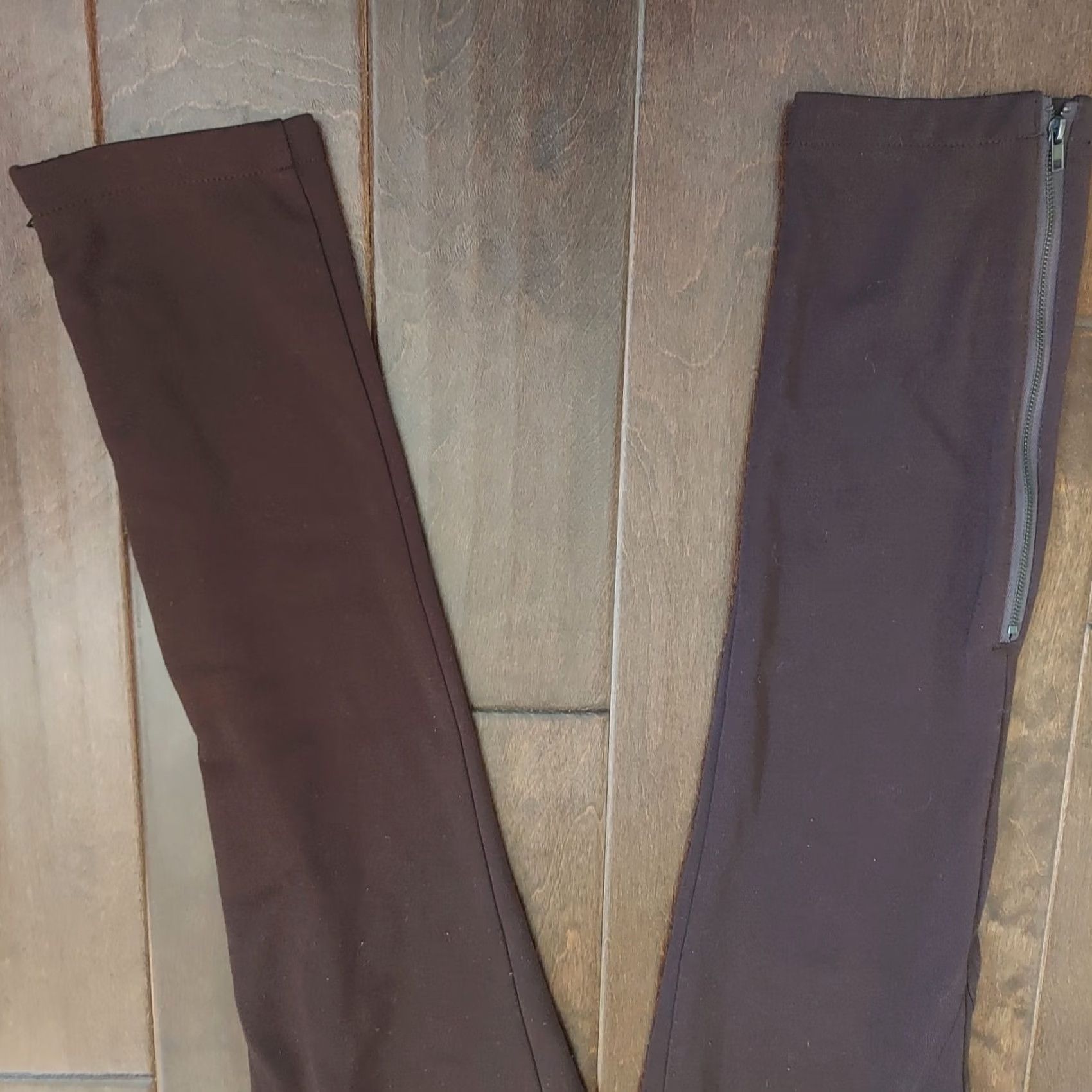 Vintage Foreign Exchange Women's Brown Dress Pants Zip Pockets & Leg Zip Up Pants M Brown Size 32" / US 10 / IT 46 - 3 Thumbnail