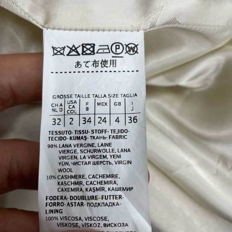 Max Mara max mara Main line white strap long-sleeved coat Size S / US 4 / IT 40 - 4 Thumbnail