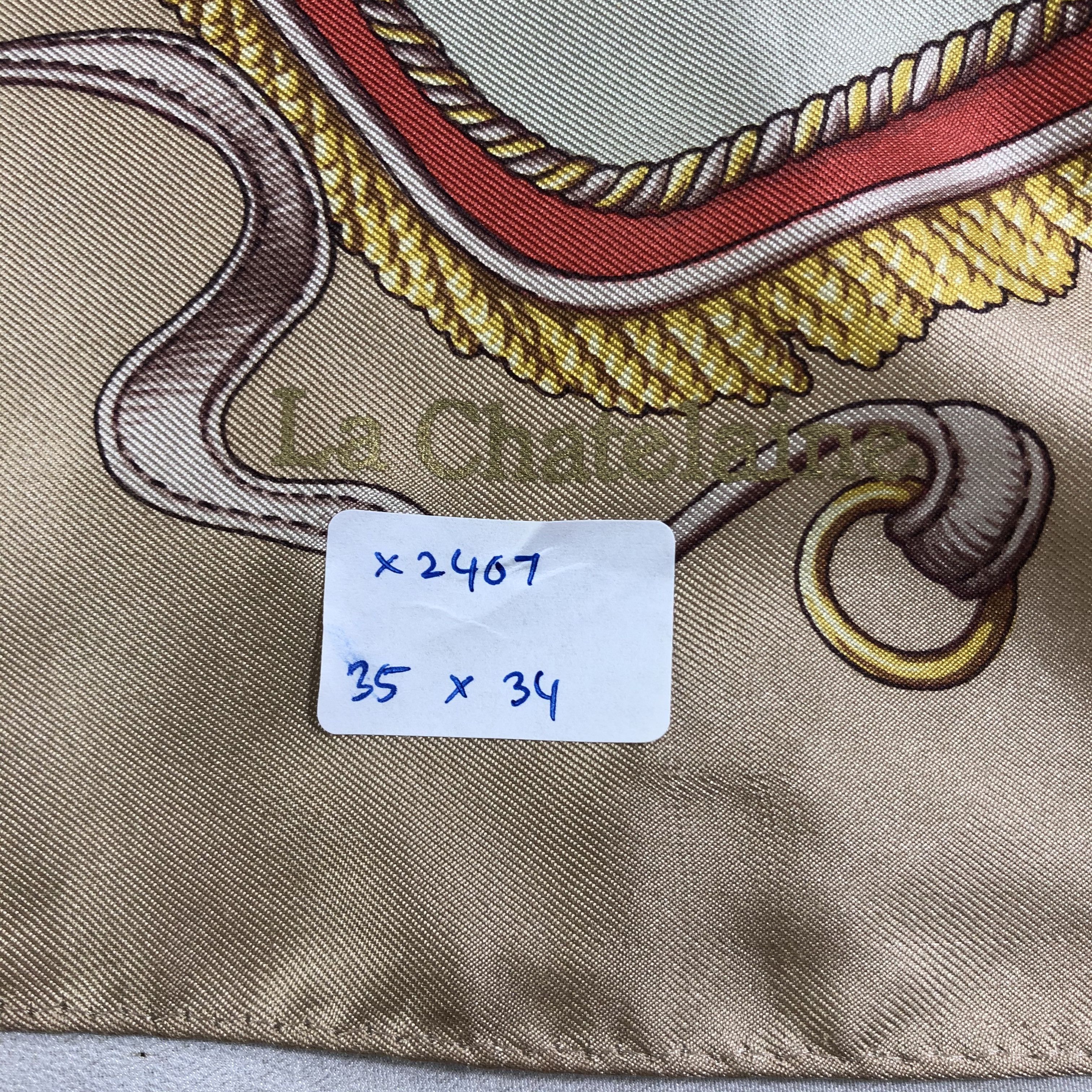 Vintage Vintage La Chantelaine Silk Scarf Size ONE SIZE - 9 Thumbnail