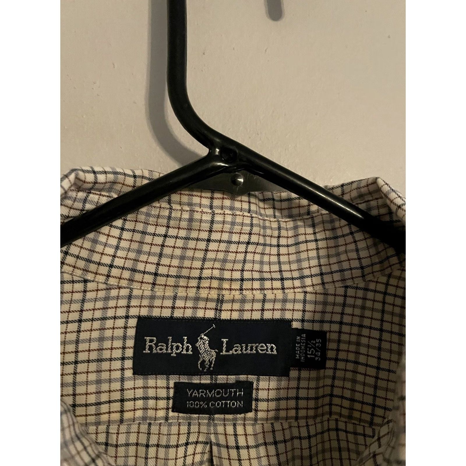 Polo Ralph Lauren Polo Ralph Lauren Yarmouth White Check Button Up Shirt Men's 15.5 34/35 L/S Size US L / EU 52-54 / 3 - 3 Thumbnail