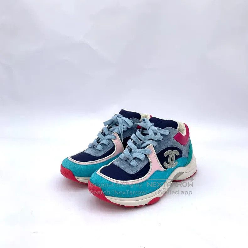 Chanel Chanel Colour-blocked suede logo logo lacing flat casual d Size US 6.5 / IT 36.5 - 1 Thumbnail