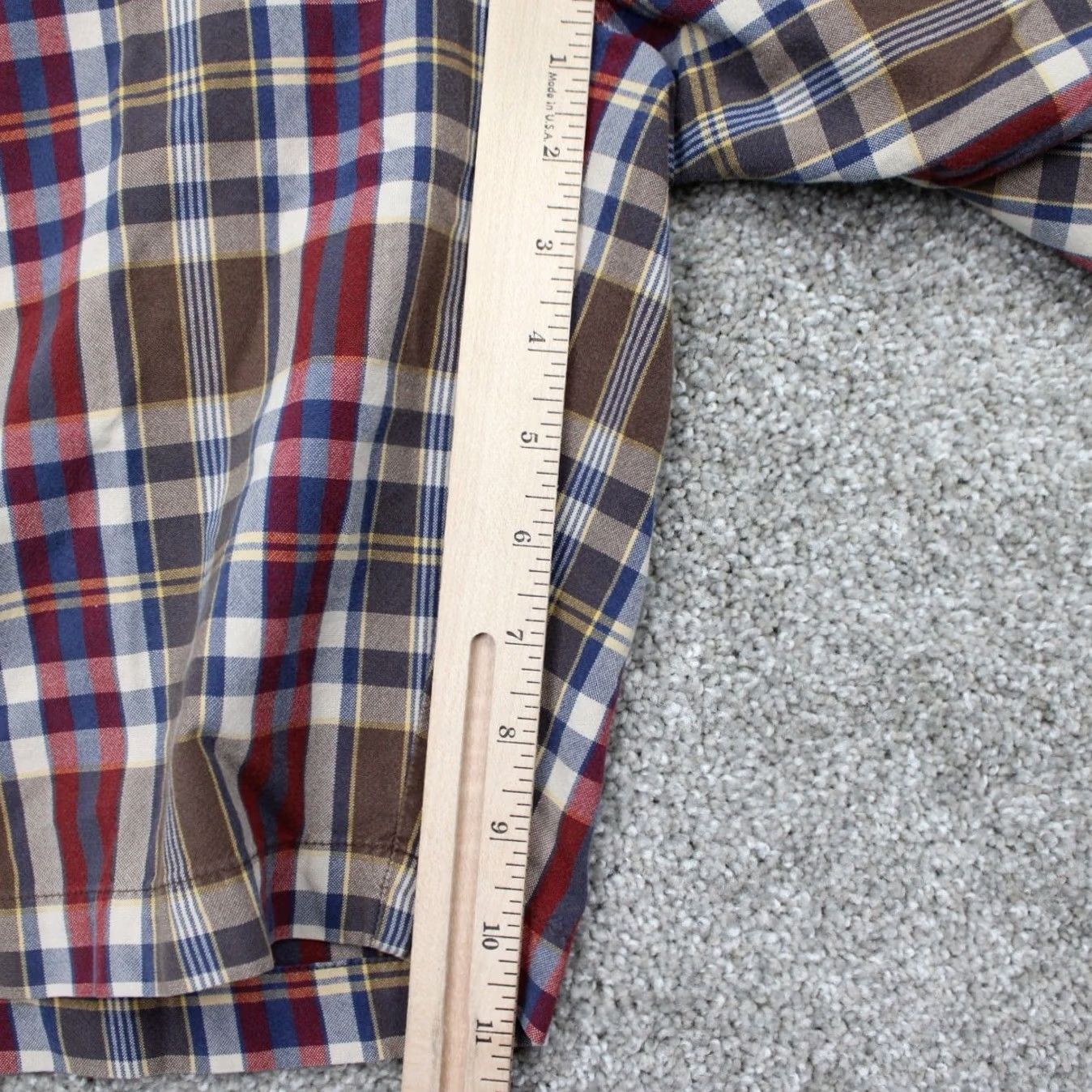 Polo Ralph Lauren Polo Ralph Lauren Chino Shorts Men 34 Red/Green/Blue Plaid 10" Cotton Flat Front Size US S / EU 44-46 / 1 - 4 Thumbnail