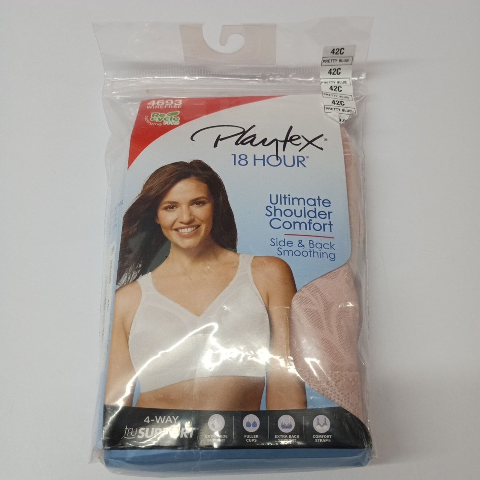 Other Playtex Bra Ultimate Shoulder Comfort Wirefree Straps 42C Size ONE SIZE - 1 Thumbnail