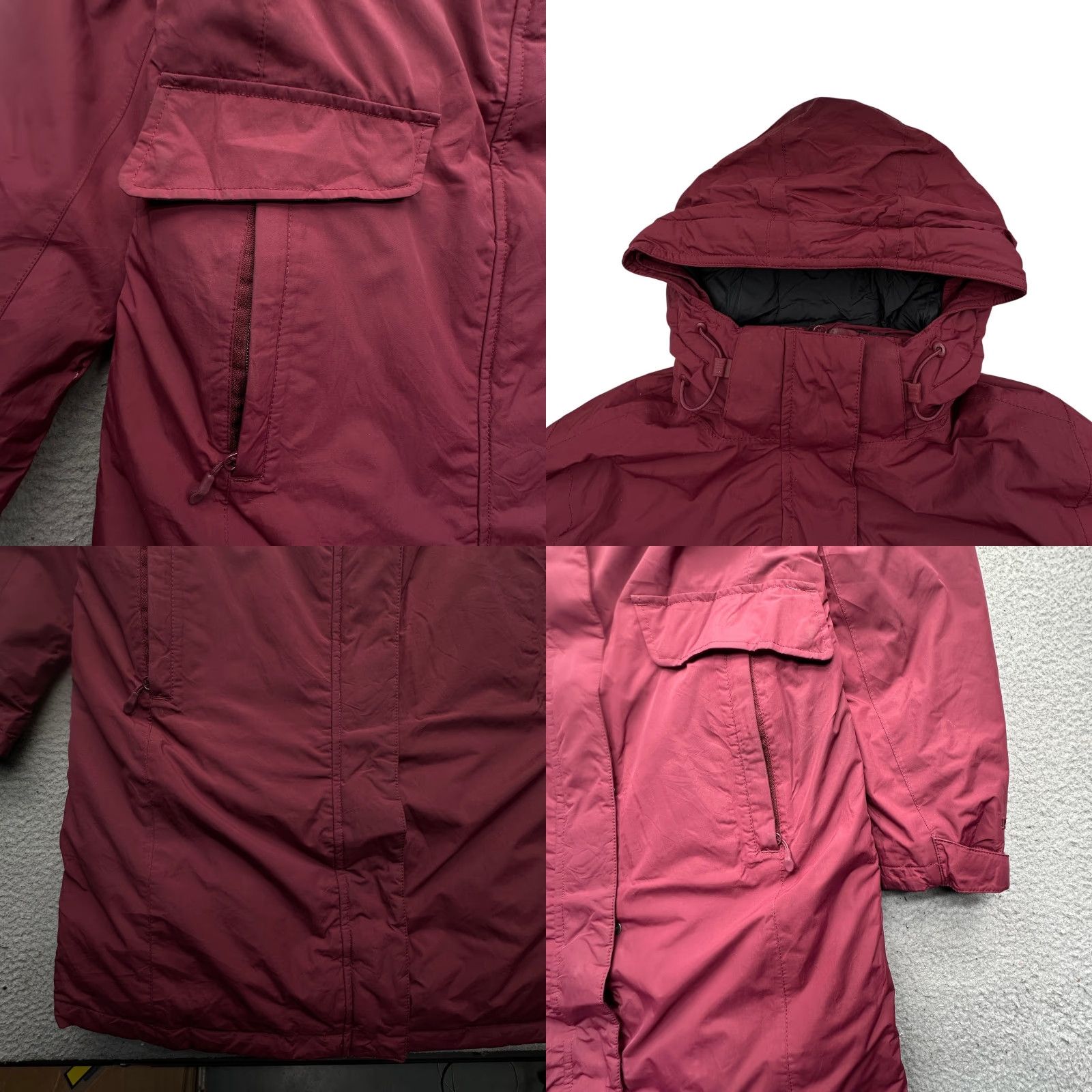 Vintage LL Bean Goose Down Puffer Quilted Long Hooded Coat Womens Small Red Parka Jacket Size S / US 4 / IT 40 - 9 Thumbnail