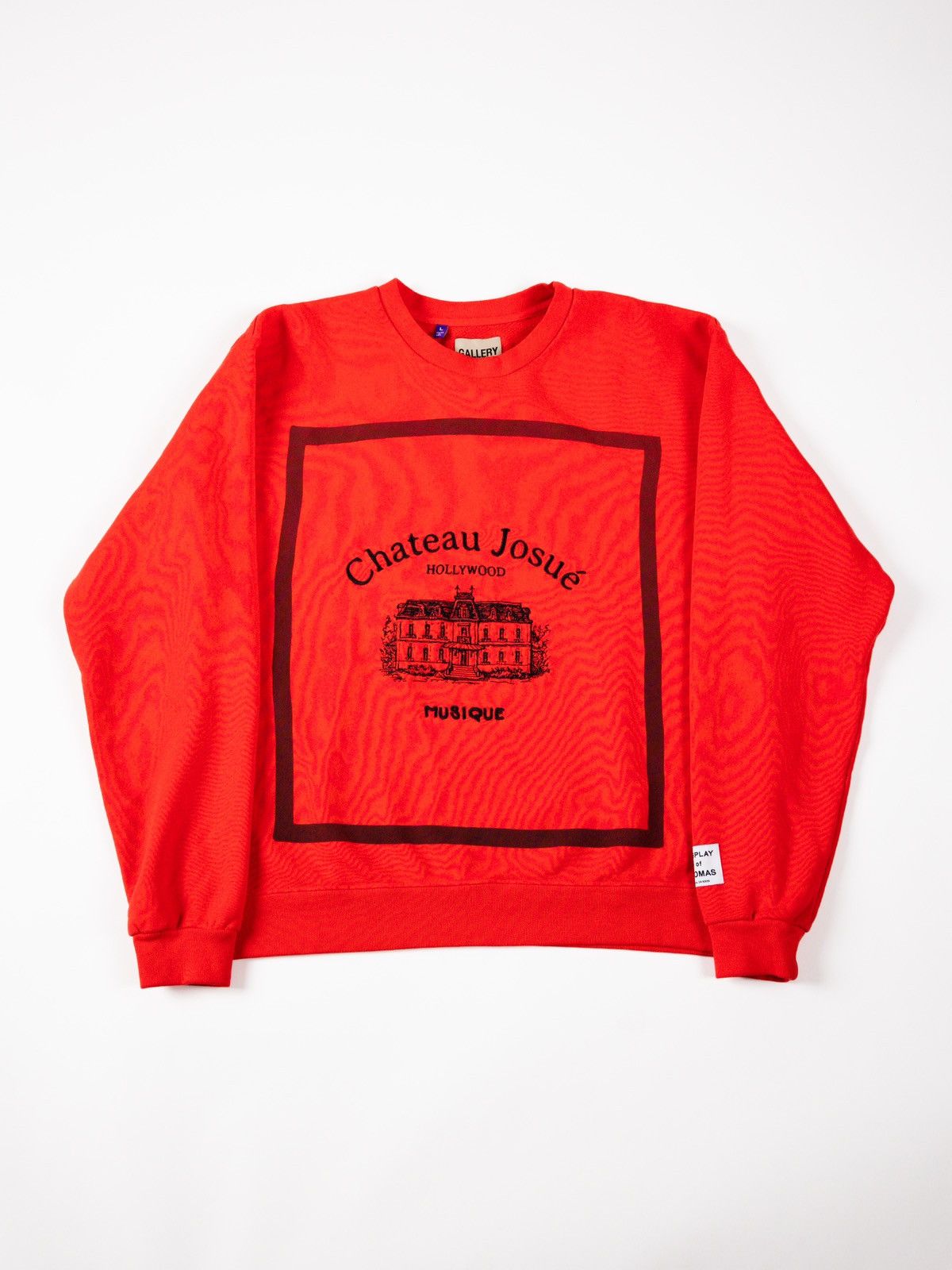 image of Gallery Dept. Musique Crewneck Sweatshirt in Red, Men's (Size Small)