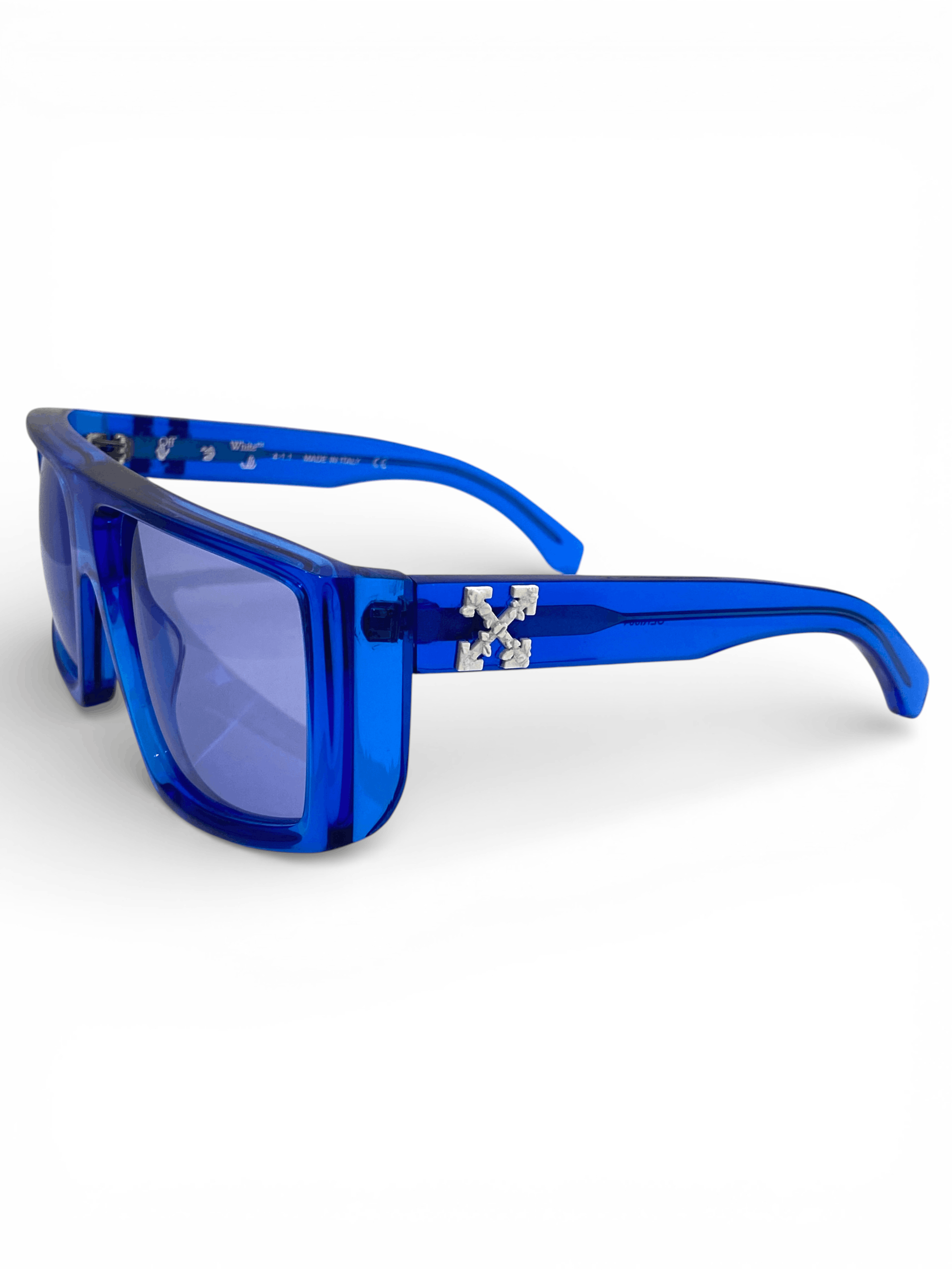 Off-White OFF WHITE Arrows Logo Alps Oversized Square Blue Sunglasses Size ONE SIZE - 5 Thumbnail