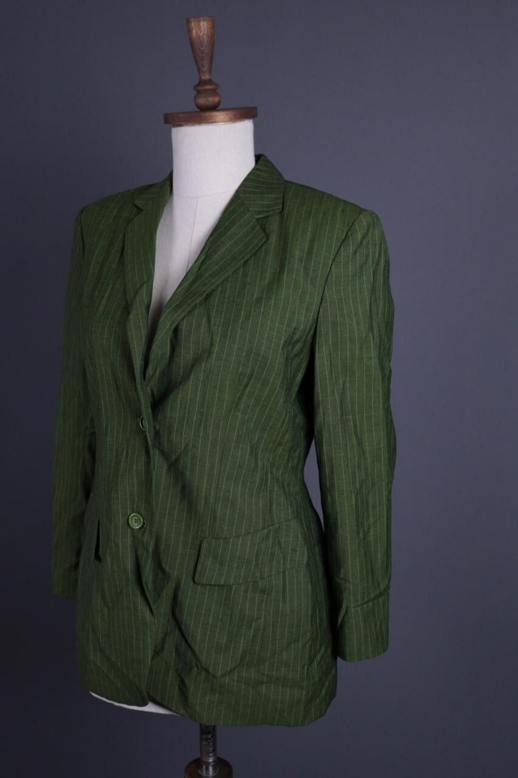 Christian Dior Monsieur Mondi Green Wool Mohair Coat Blazer Jacket Size 38 Size M / US 6-8 / IT 42-44 - 5 Thumbnail