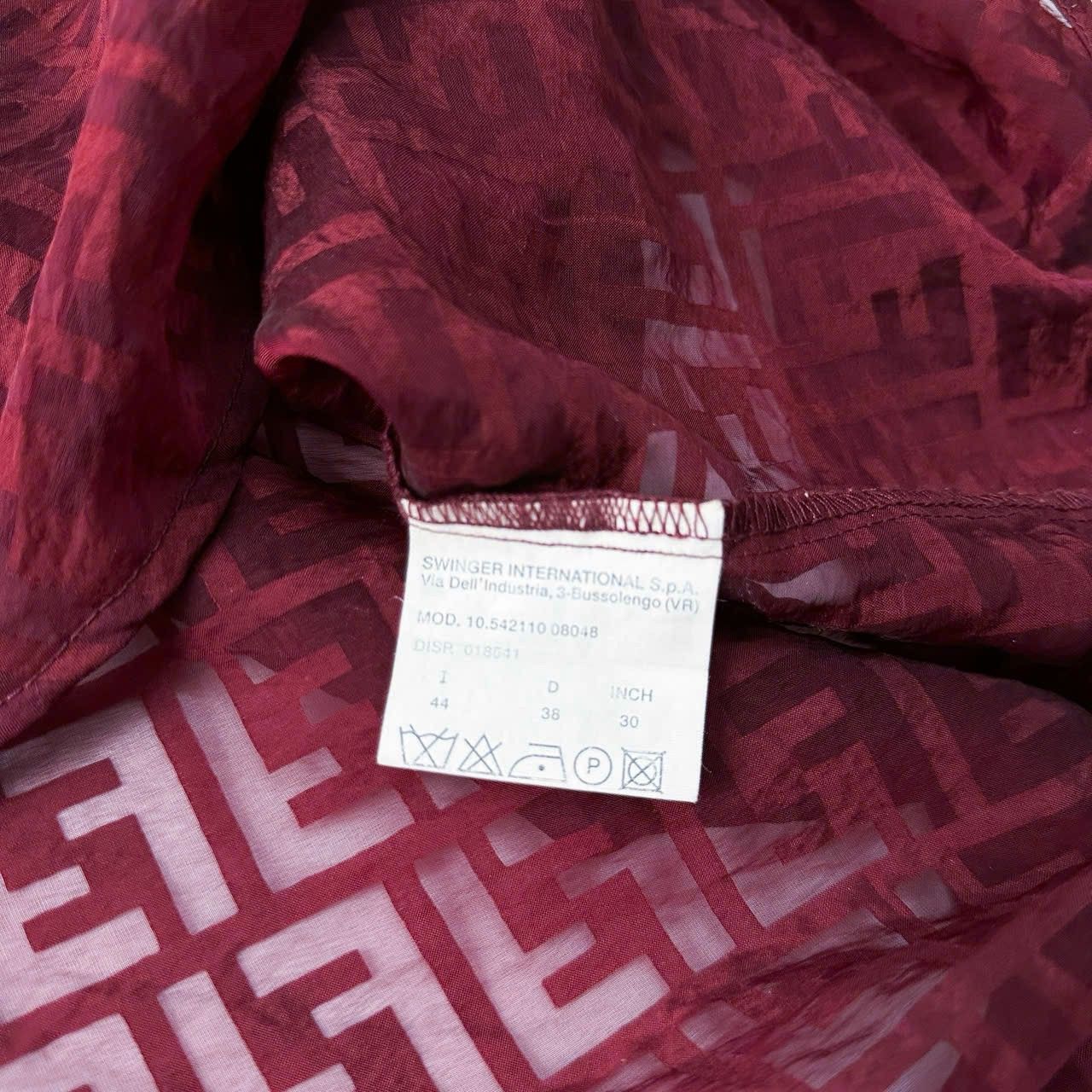 Fendi 1980s Fendi Zucca See Throught Blouse Size L / US 10 / IT 46 - 7 Thumbnail