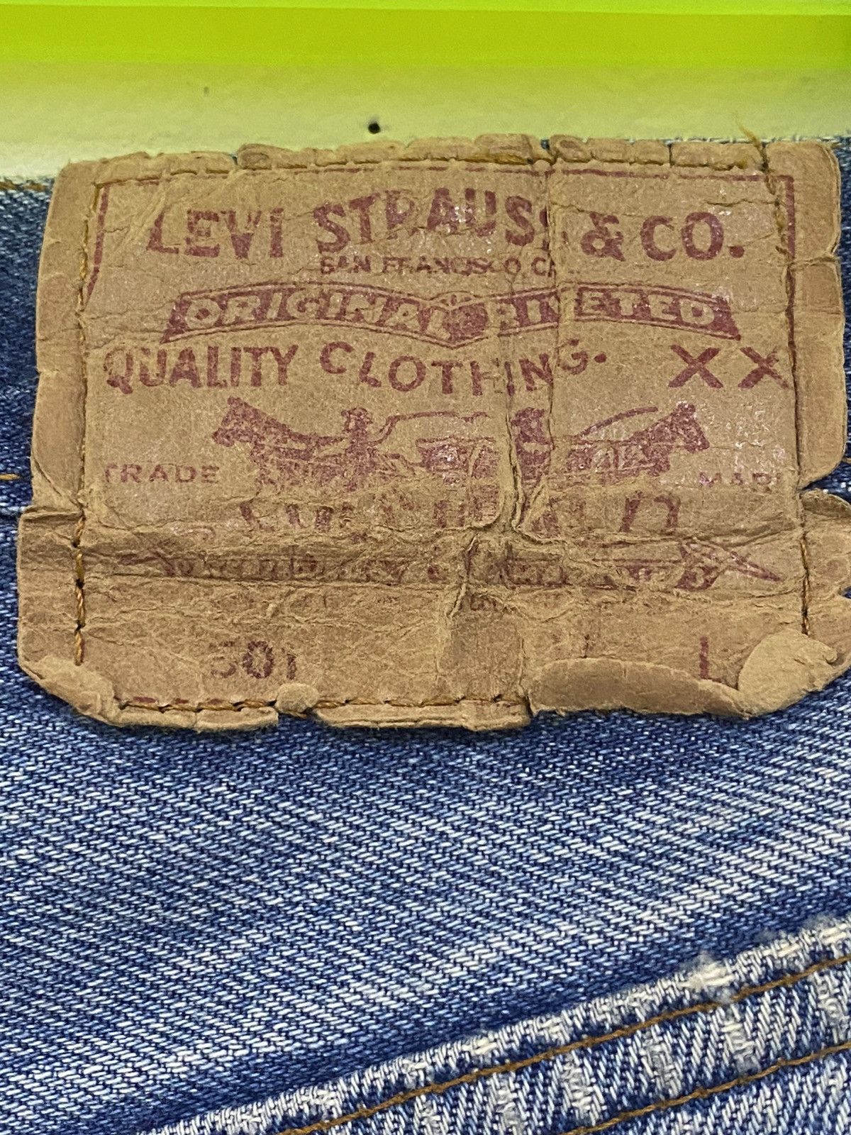 Levi's 💥LEVIS 501 90s REWORK INSPIRE BY KAPITAL BORO SASHIKO JAPAN Size US 32 / EU 48 - 20 Thumbnail