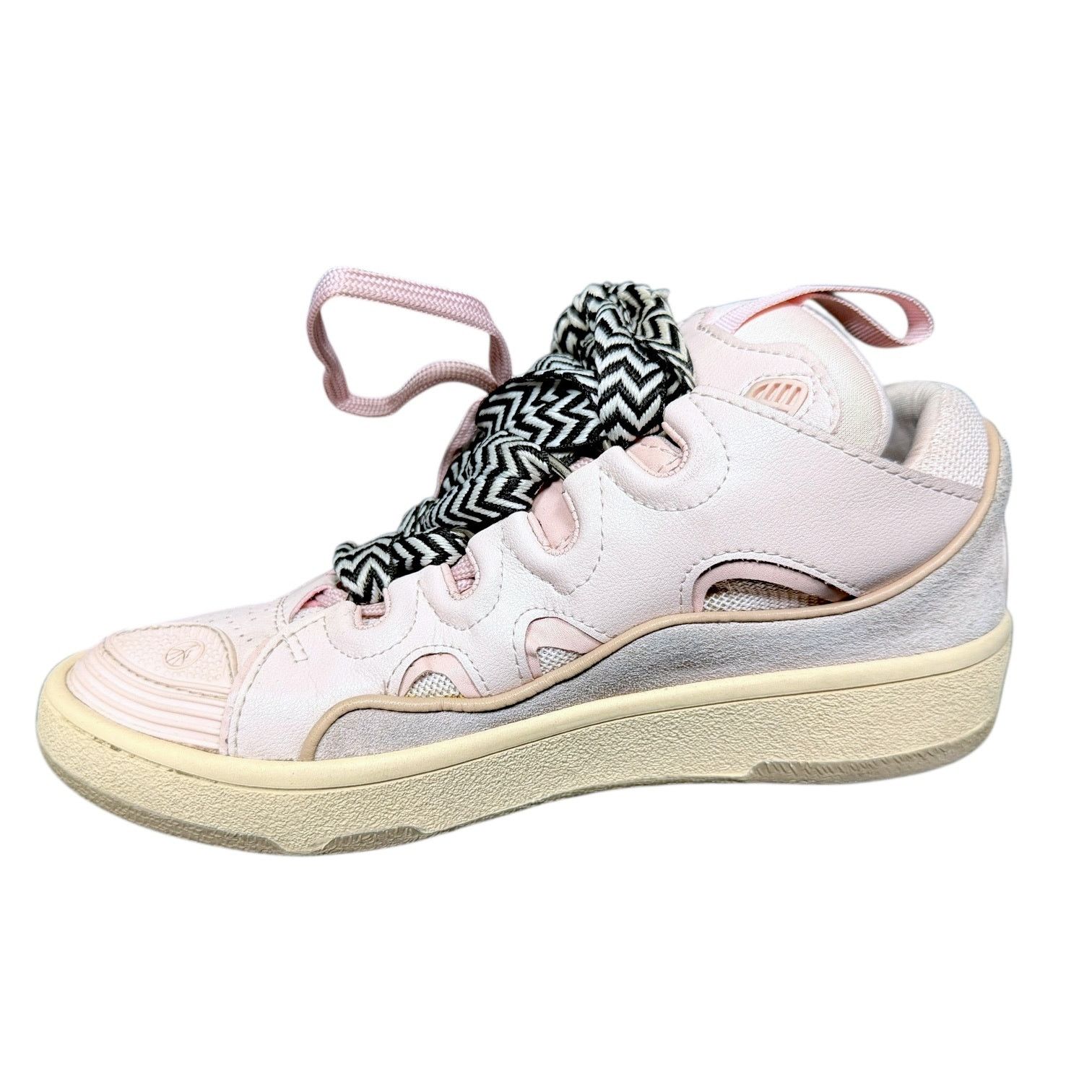 Lanvin Lanvin Pink Leather & Suede Sneakers Zebra Laces EU 36 US 6 Size US 6 / IT 36 - 4 Thumbnail