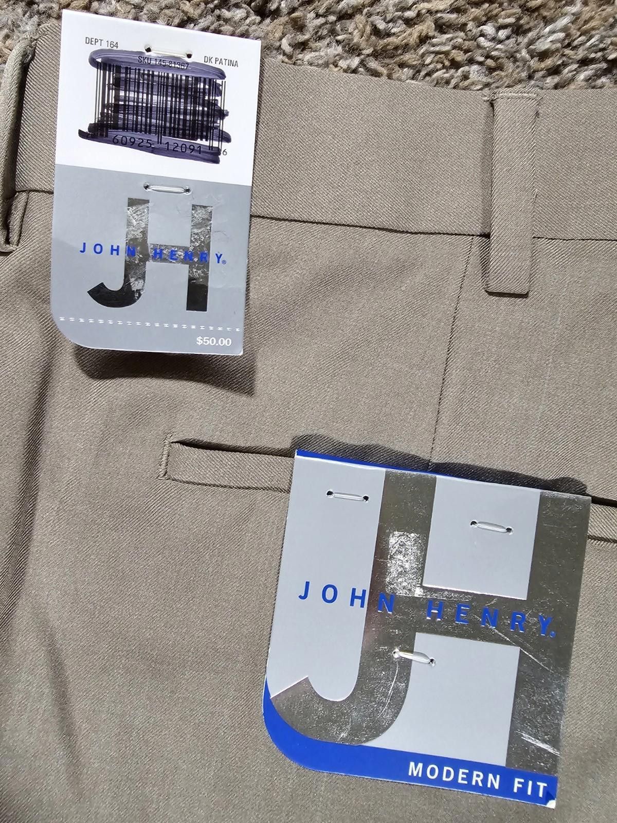 John Henry 38x32 John Henry Modern Fit Dress Slacks NWT Size US 38 / EU 54 - 8 Thumbnail