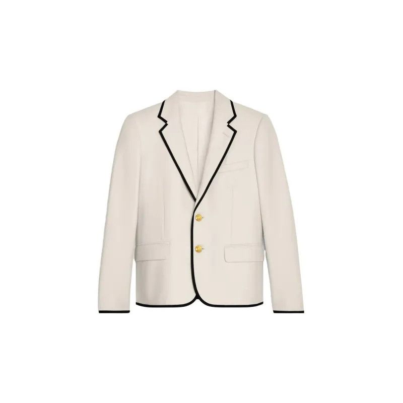 Celine o1w1db10125 2V14Q192H Short Jacket in White Size XXS / US 00 / IT 34 - 1 Thumbnail