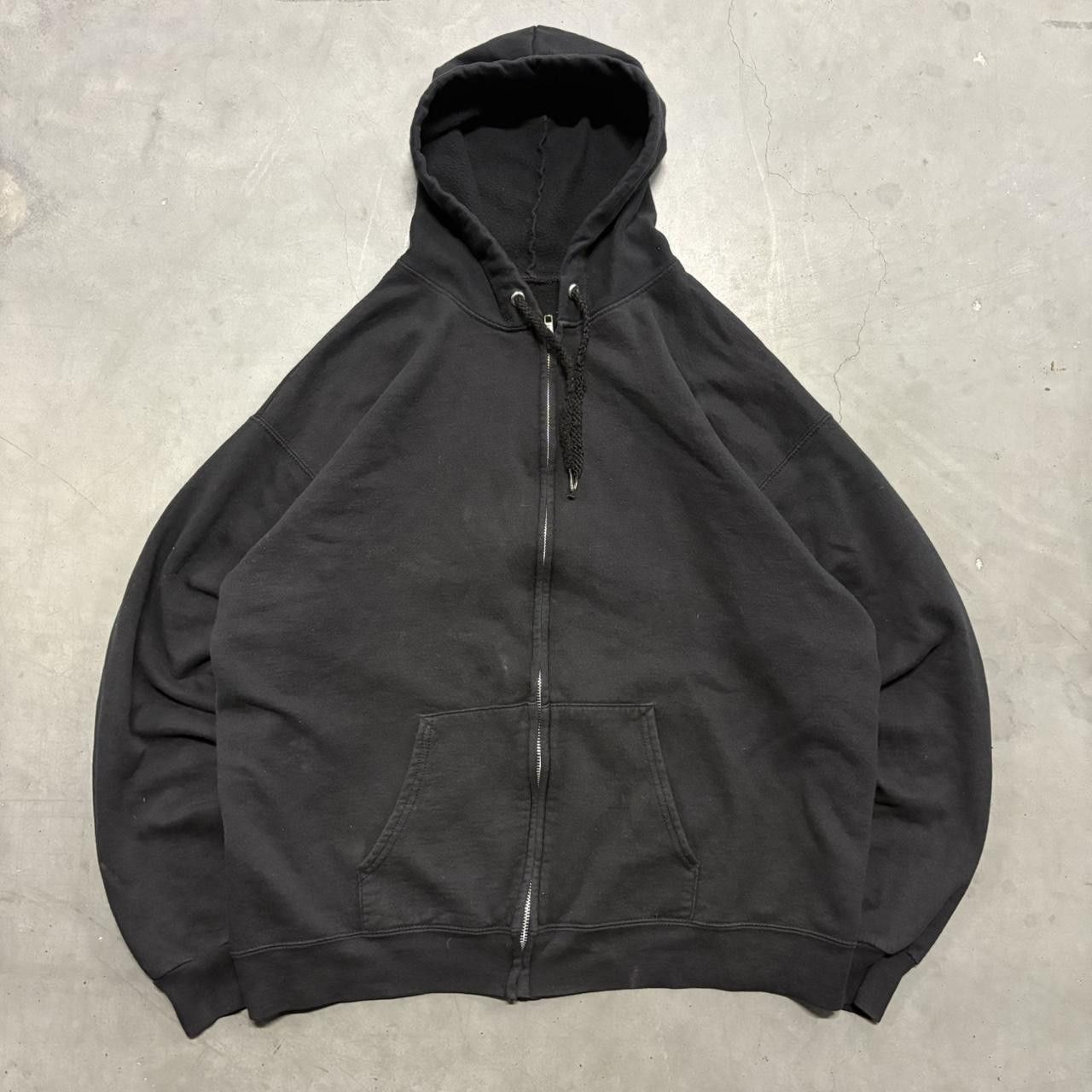 Vintage Crazy Vintage Y2K/2000s Blank Black Minimalistic Zipup Hoodie! Size US L / EU 52-54 / 3 - 1 Thumbnail