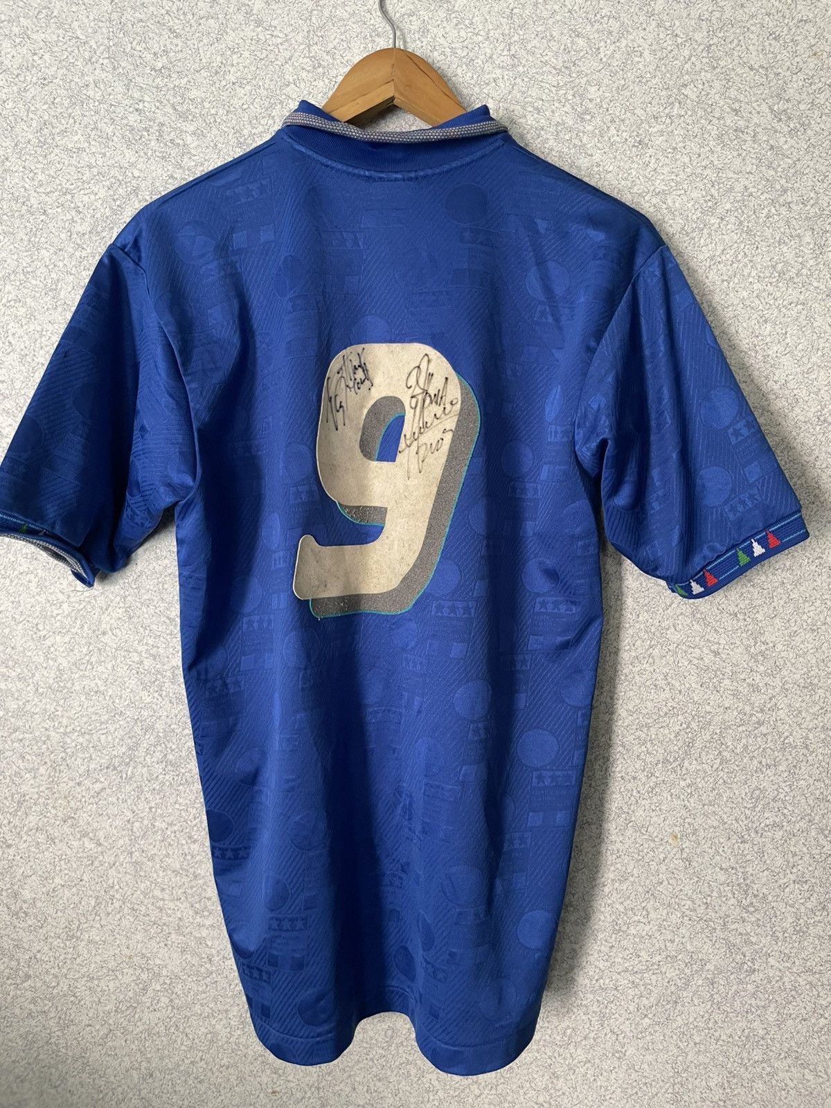 Diadora × Vintage Italy 1993 - 1994 Home football Diadora Match Worn shirt Size US L / EU 52-54 / 3 - 13 Thumbnail