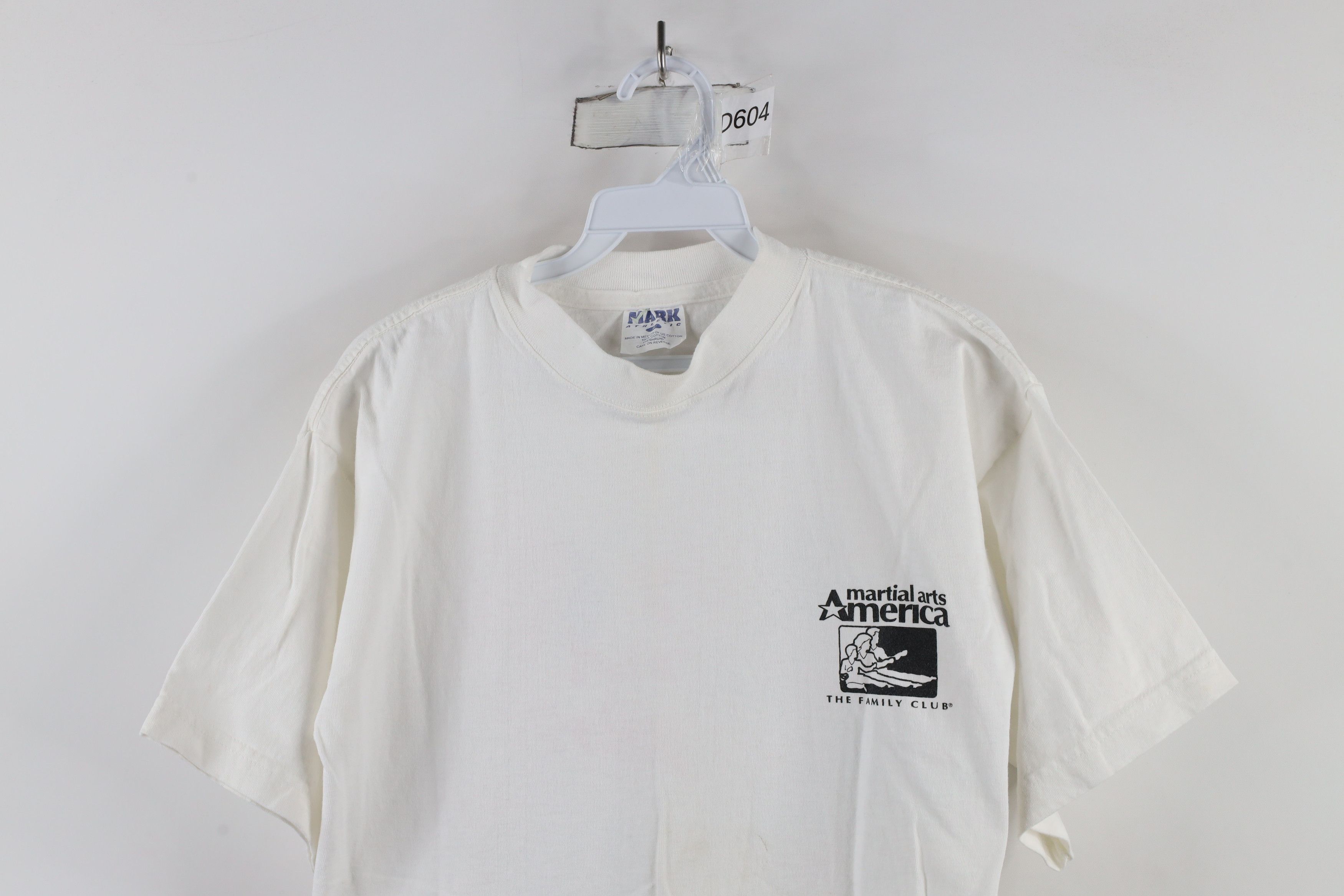 Vintage Vintage 90s Martial Arts America T-Shirt White Cotton Size US M / EU 48-50 / 2 - 2 Thumbnail
