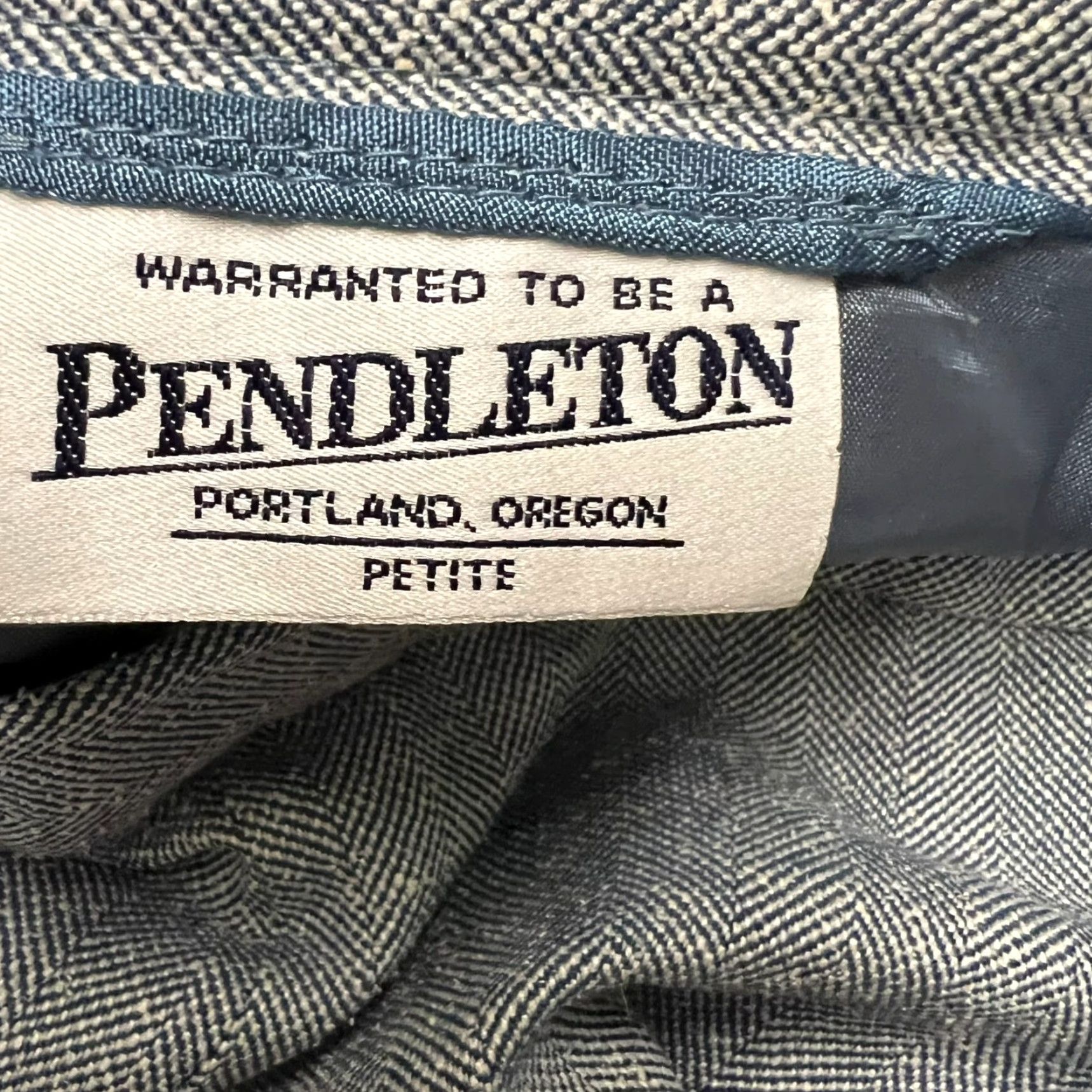 Pendleton VINTAGE Pendleton Wool Check Skirt 8P Gray/Blue High Rise Straight Pencil Womens 80s 90s Preppy Size 30" / US 8 / IT 44 - 6 Thumbnail
