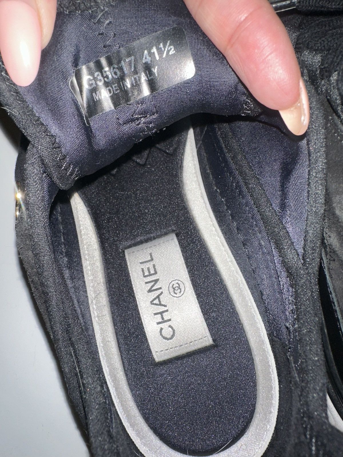 Chanel Chanel Black Leather Trainer Sneakers Size US 8.5 / EU 41-42 - 12 Thumbnail