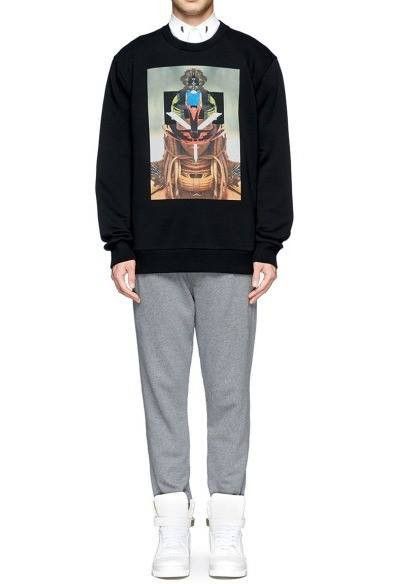 Givenchy Black Runway Masai Tribal Leader Oversized Sweatshirt Size US S / EU 44-46 / 1 - 2 Thumbnail